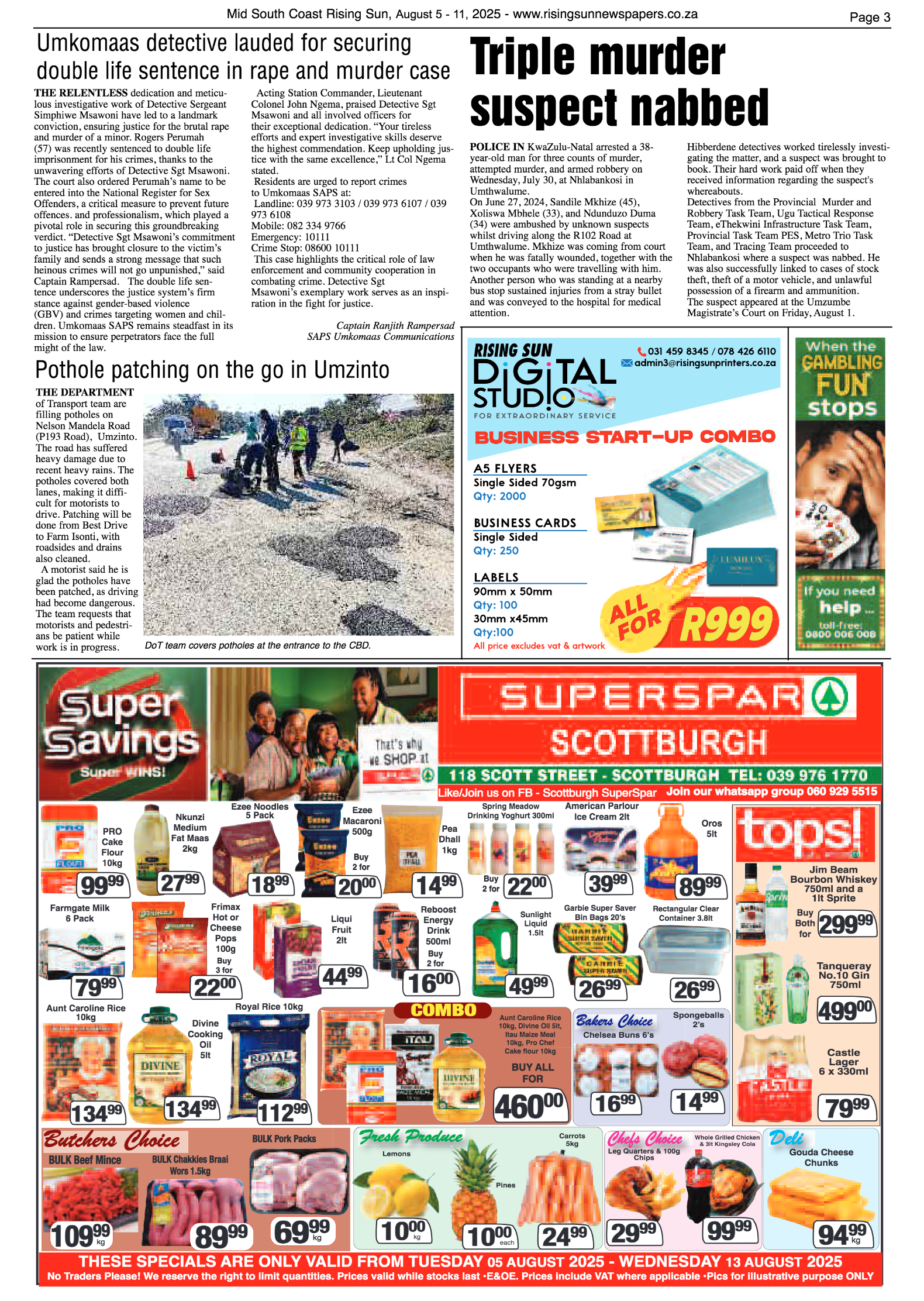 Mid South Coast Rising Sun E-Paper, August 5, 2025 page 3