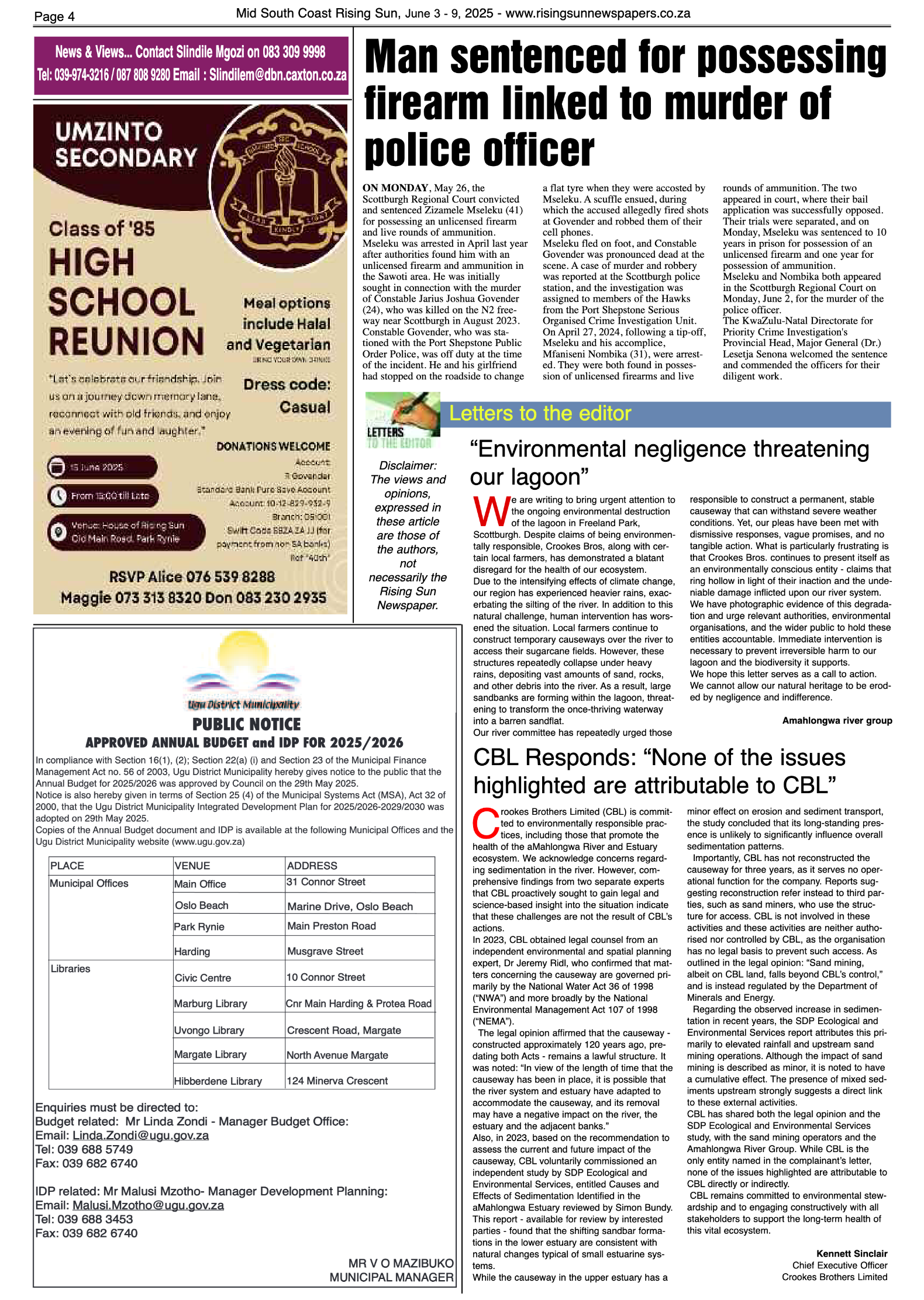 Mid South Coast Rising Sun E-Paper, June 3 page 4