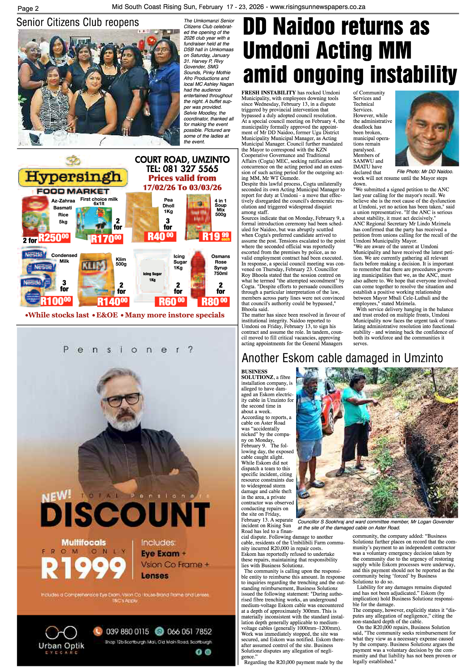 Mid South Coast Rising Sun E-Paper, February 17, 2026 page 2