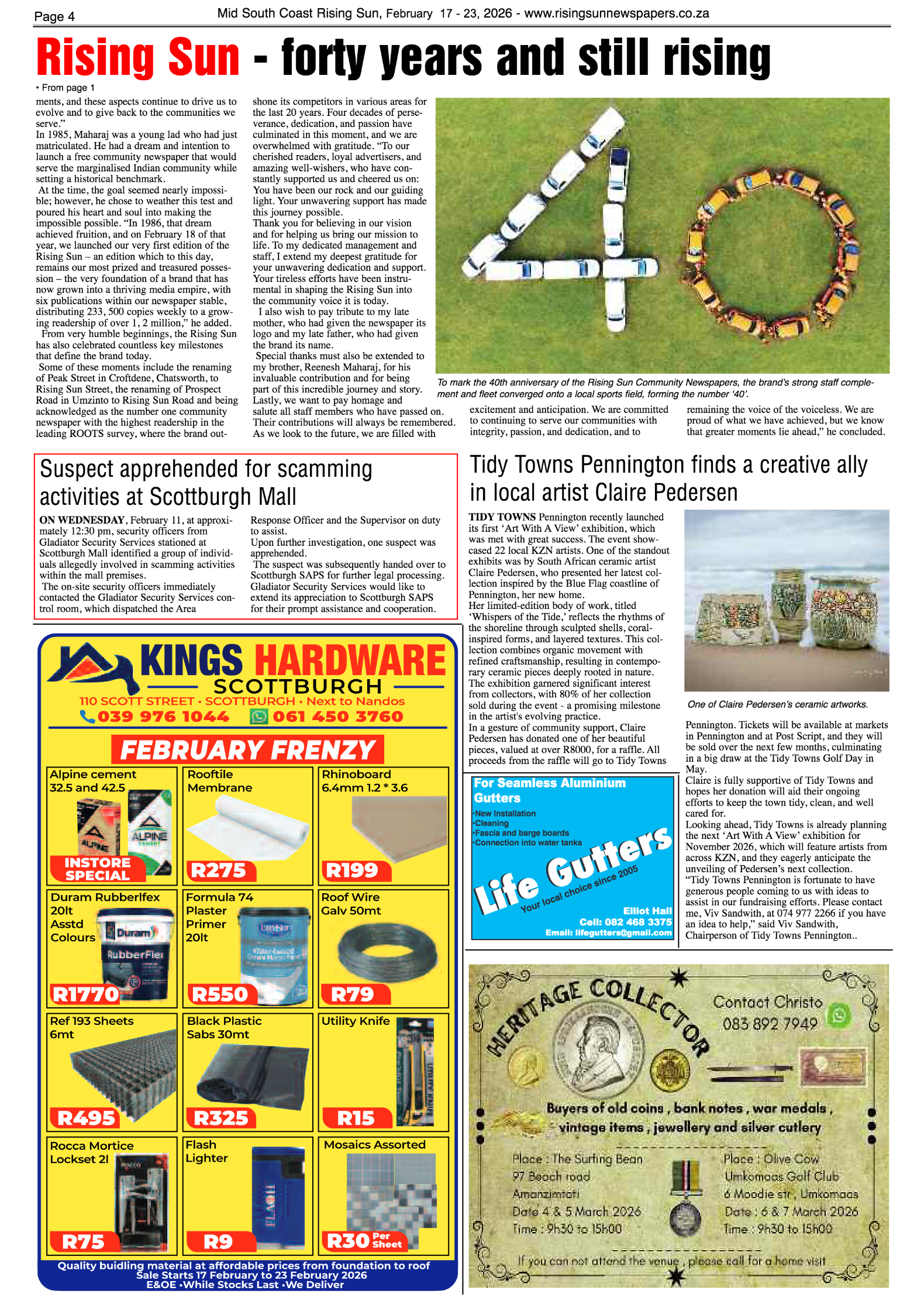 Mid South Coast Rising Sun E-Paper, February 17, 2026 page 4