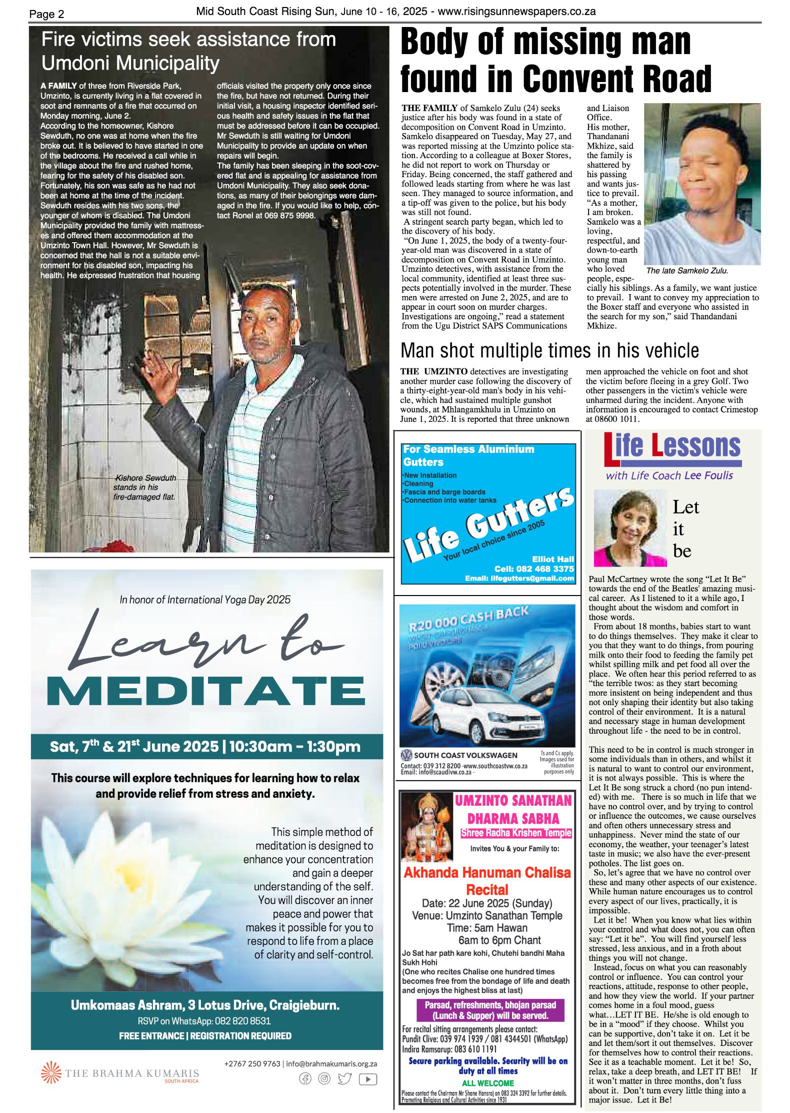 Mid South Coast Rising Sun E-Paper, June 10, 2025 page 2