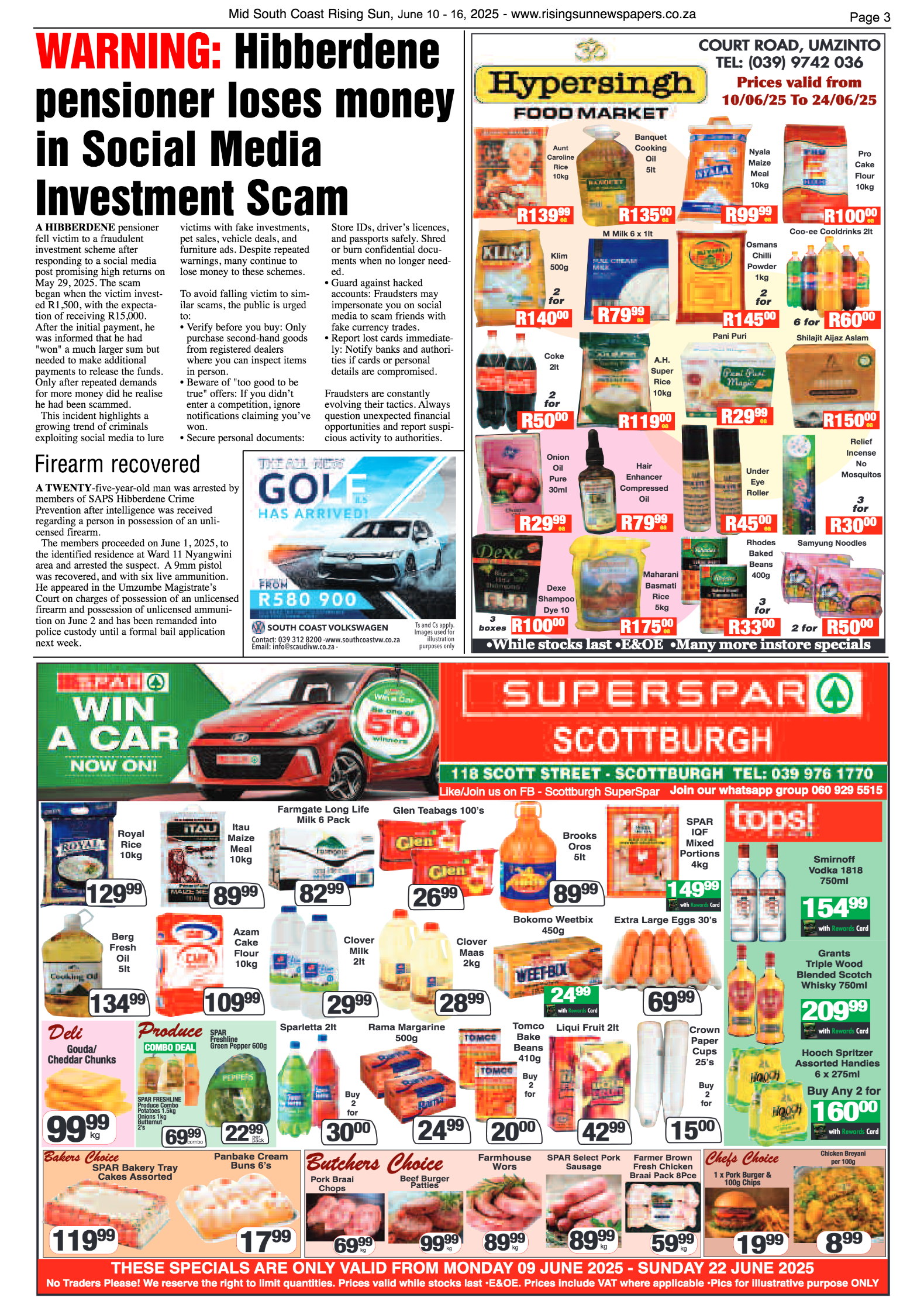 Mid South Coast Rising Sun E-Paper, June 10, 2025 page 3