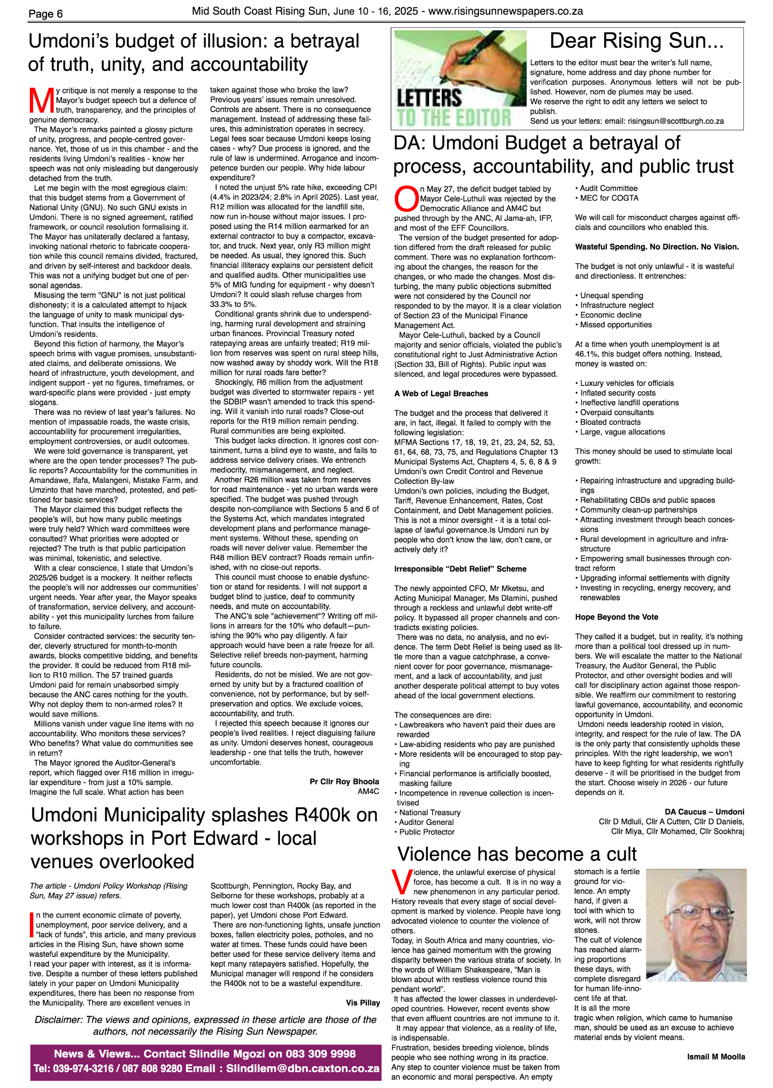 Mid South Coast Rising Sun E-Paper, June 10, 2025 page 6