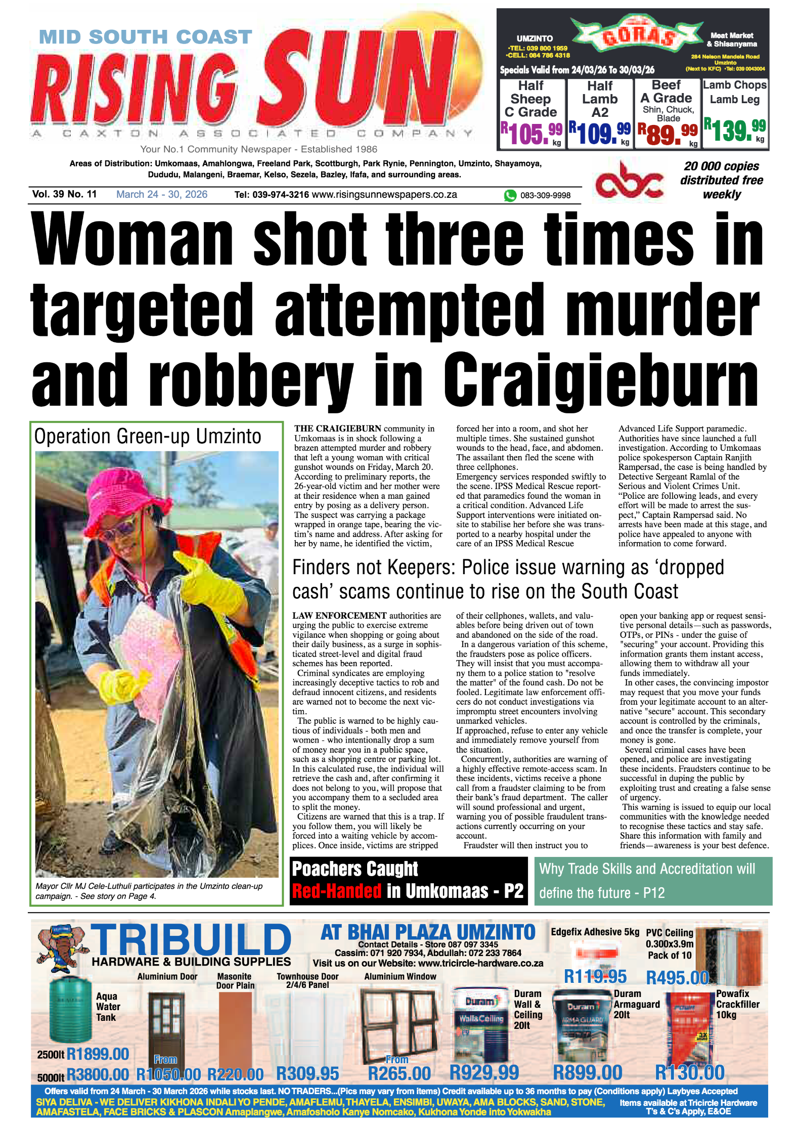Mid South Coast Rising Sun E-Paper, March 24, 2026 page 1