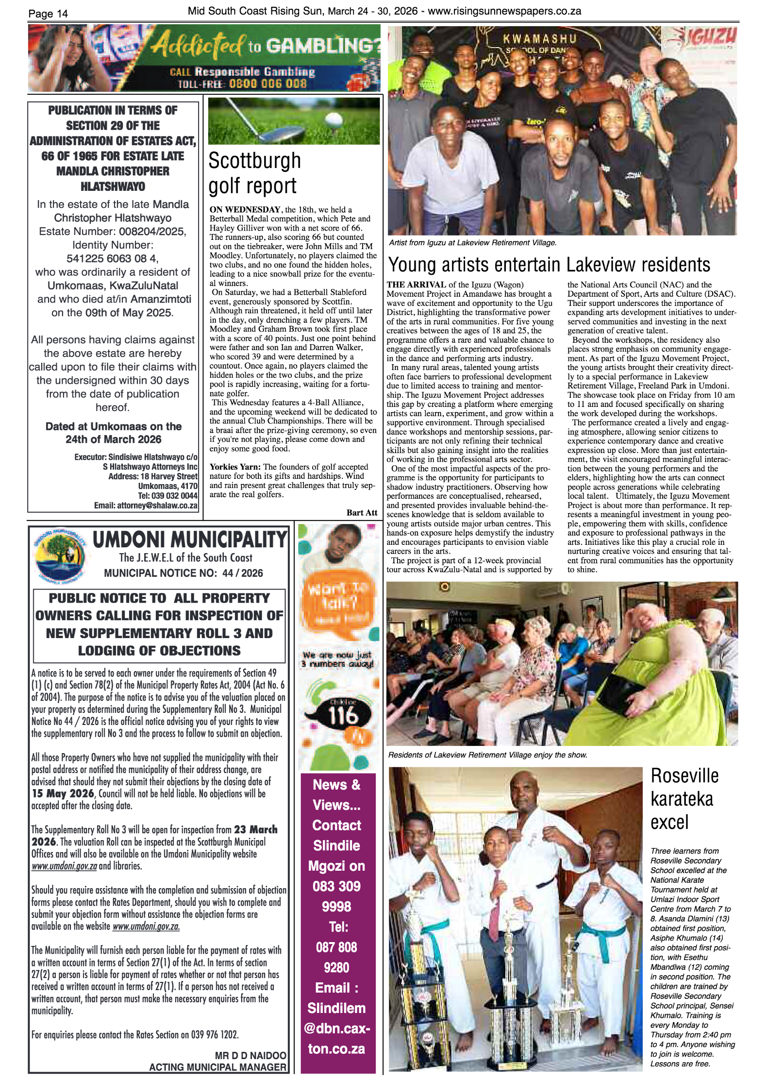 Mid South Coast Rising Sun E-Paper, March 24, 2026 page 14