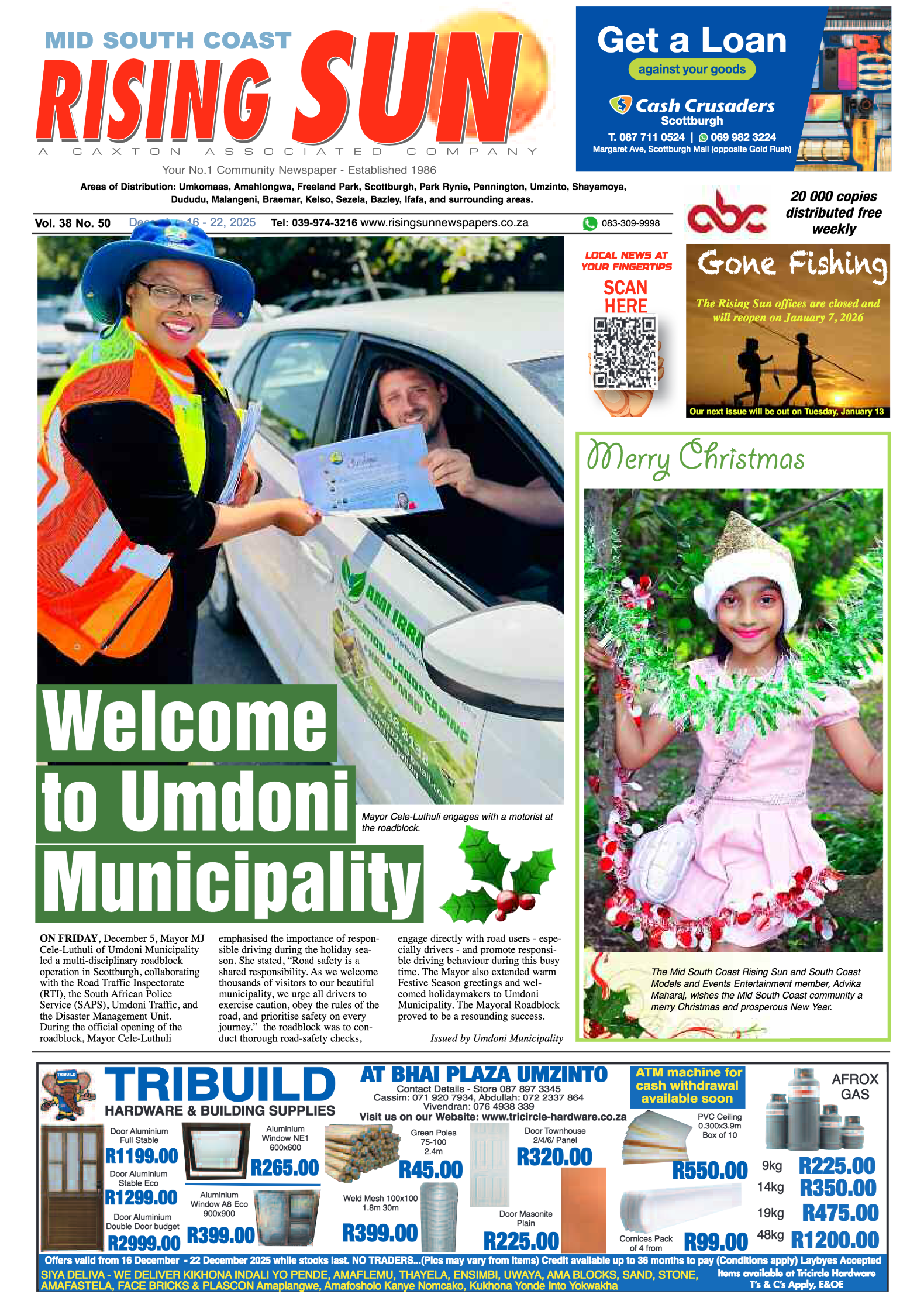 Mid South Coast Rising Sun E-Paper, December 16, 2025 page 1
