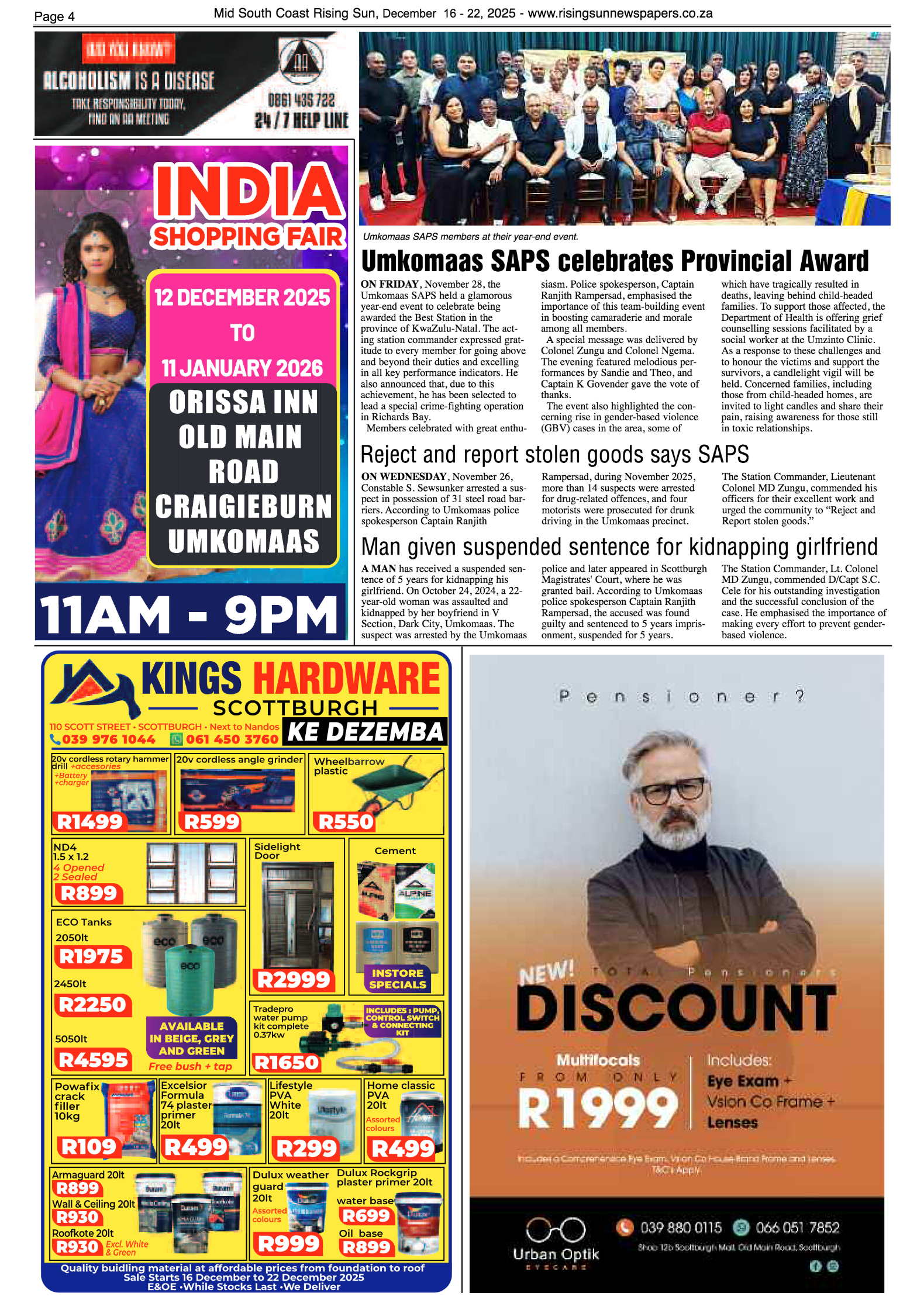 Mid South Coast Rising Sun E-Paper, December 16, 2025 page 4