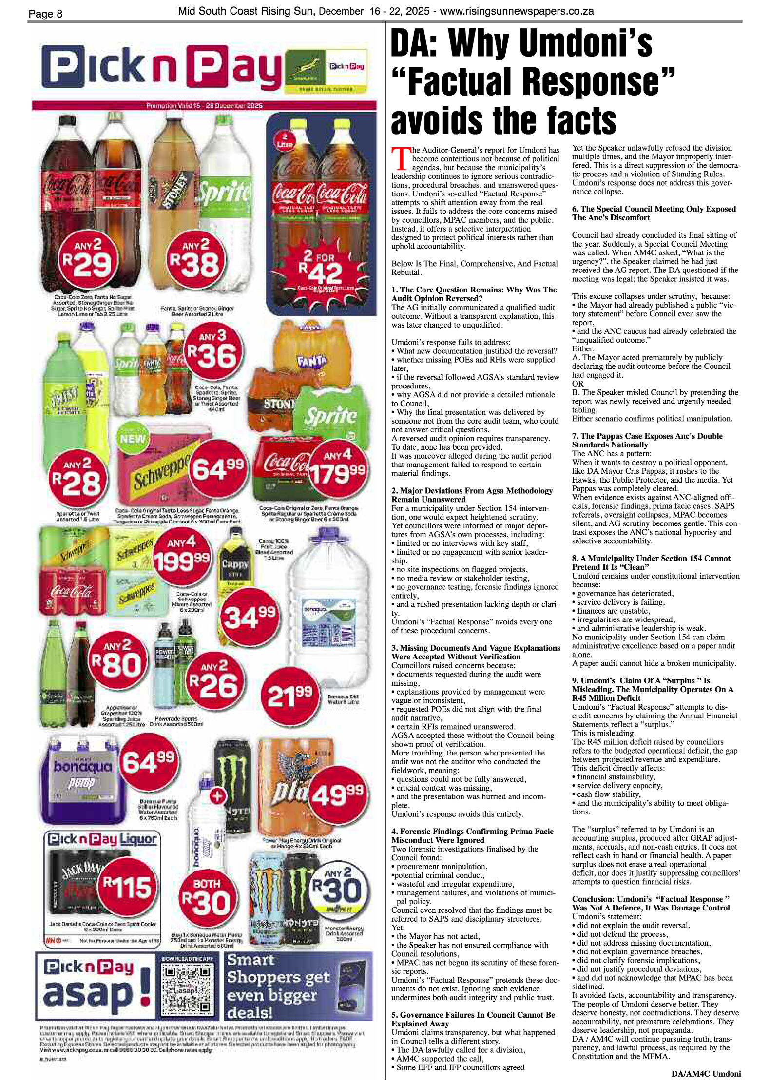 Mid South Coast Rising Sun E-Paper, December 16, 2025 page 8