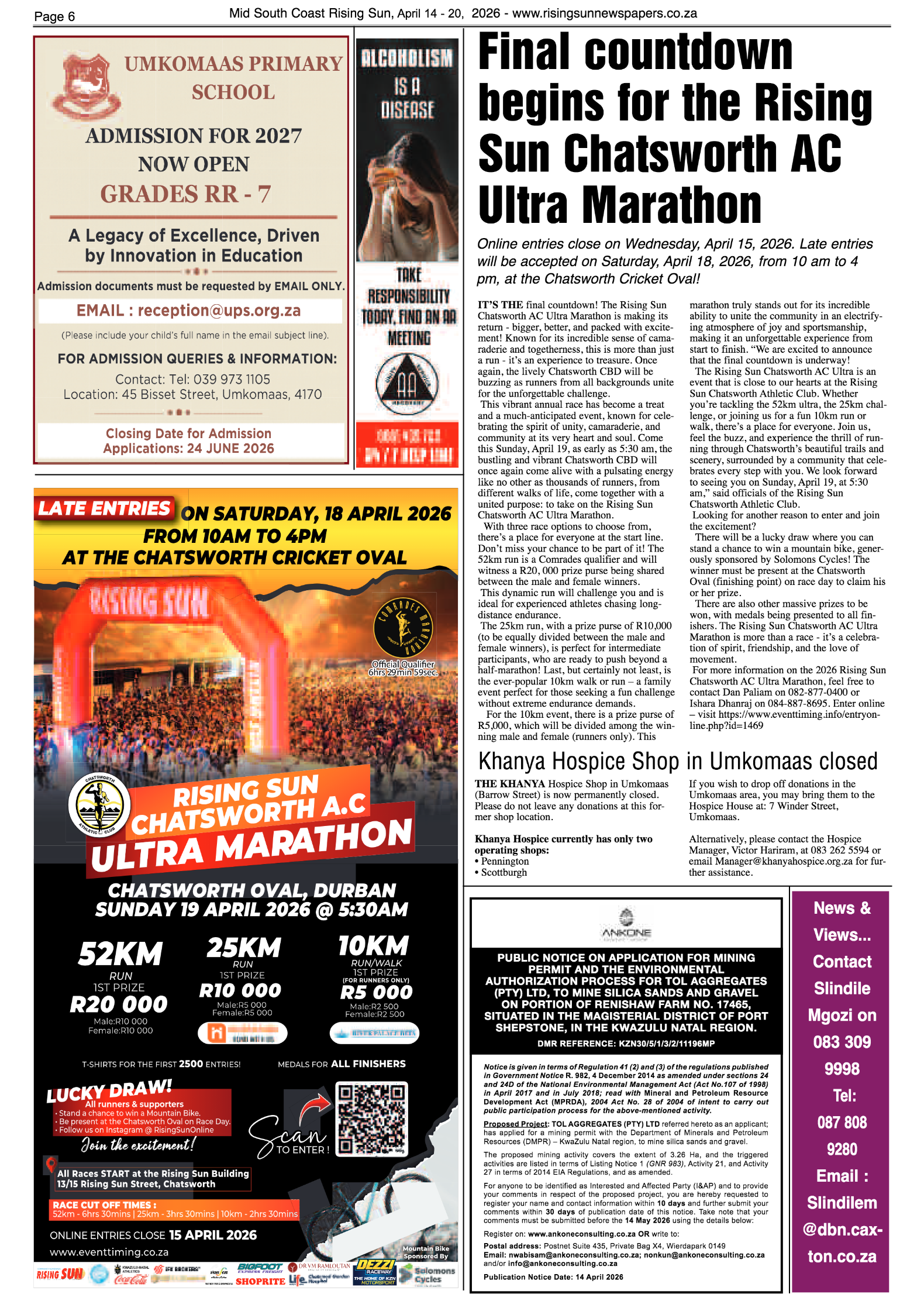 Mid South Coast Rising Sun E-Paper, April 14, 2026 page 6