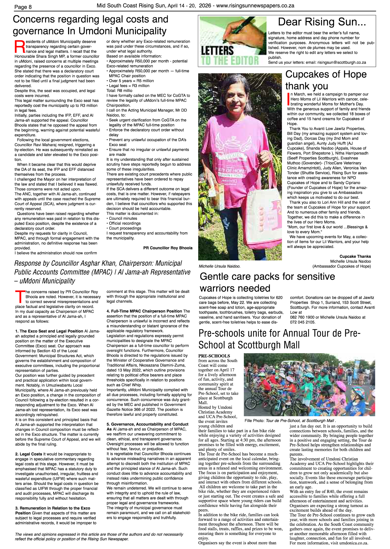 Mid South Coast Rising Sun E-Paper, April 14, 2026 page 8
