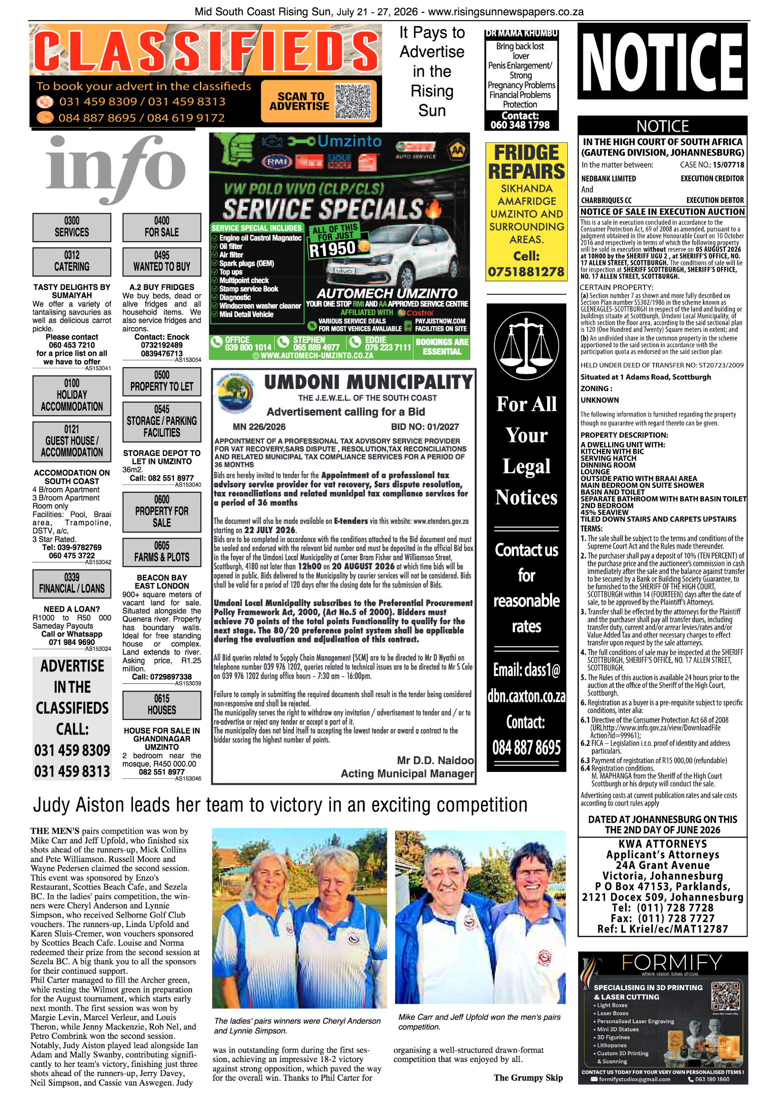 Mid South Coast Rising Sun E-Paper, July 21, 2026 page 15