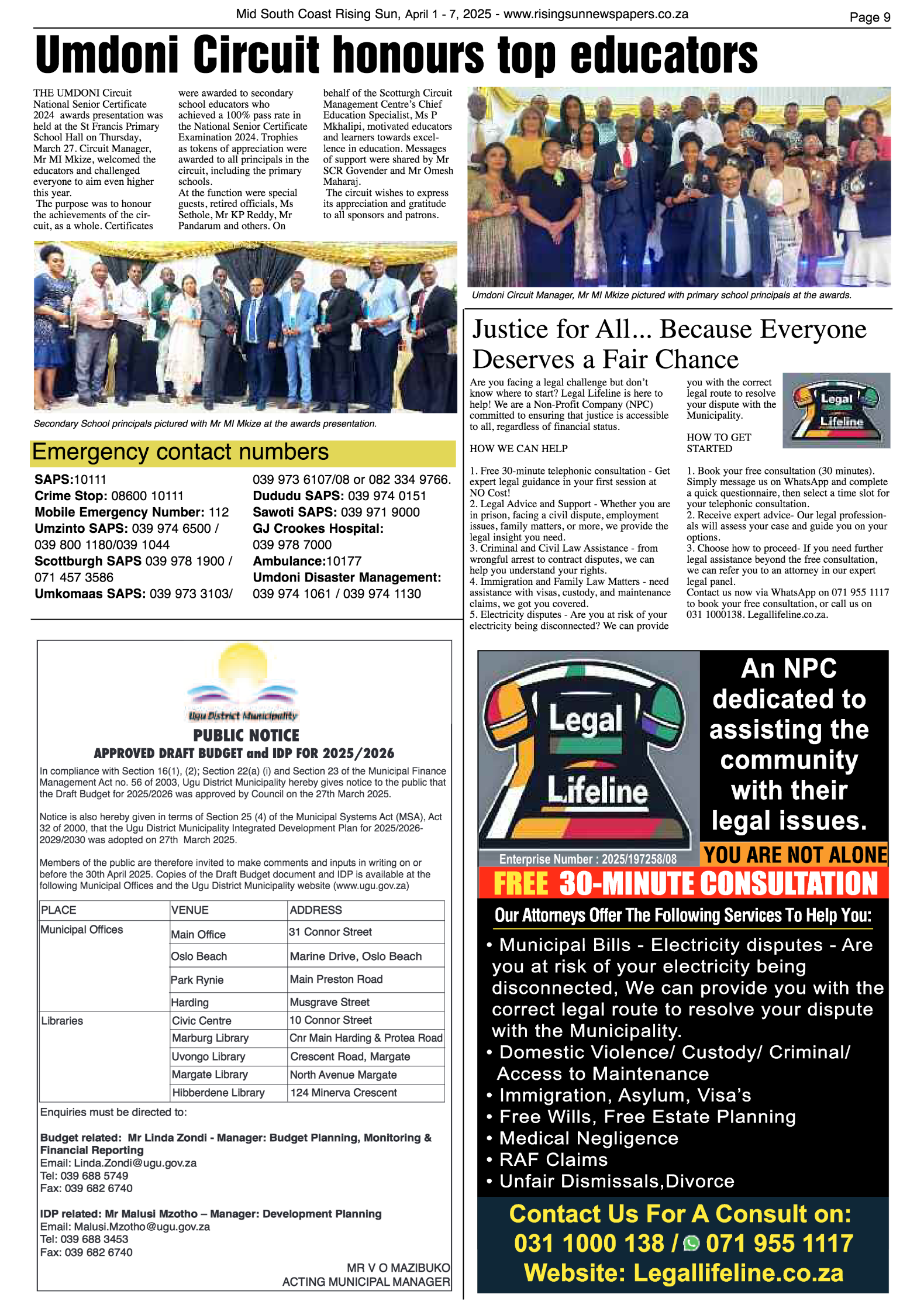 Mid South Coast Rising Sun E-Paper, April 1, 2025 page 9
