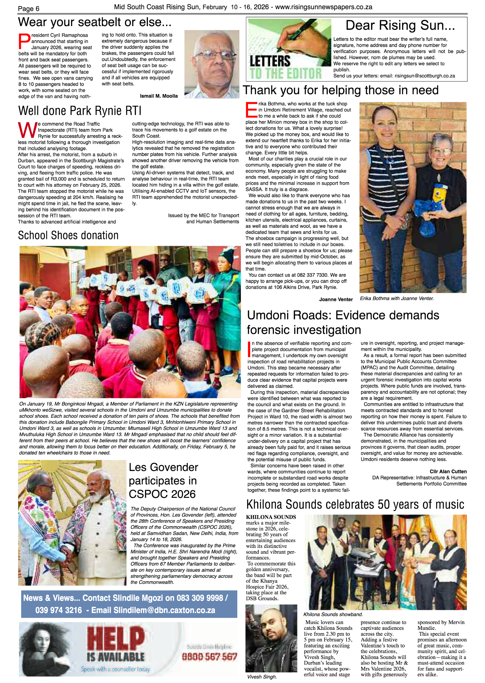 Mid South Coast Rising Sun E-Paper, February 10, 2026 page 6