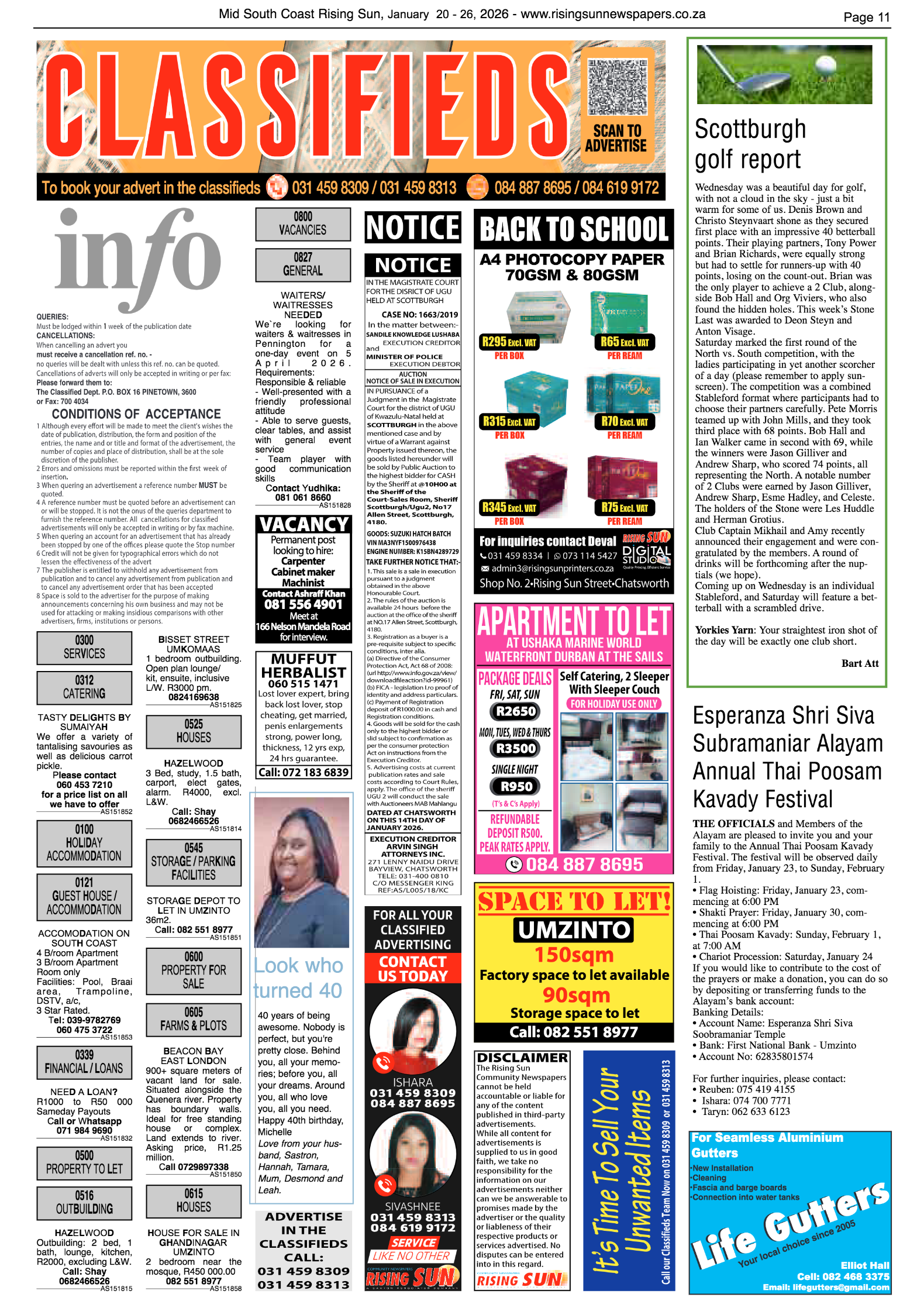 Mid South Coast Rising Sun E-Paper, January 20, 2026 page 11