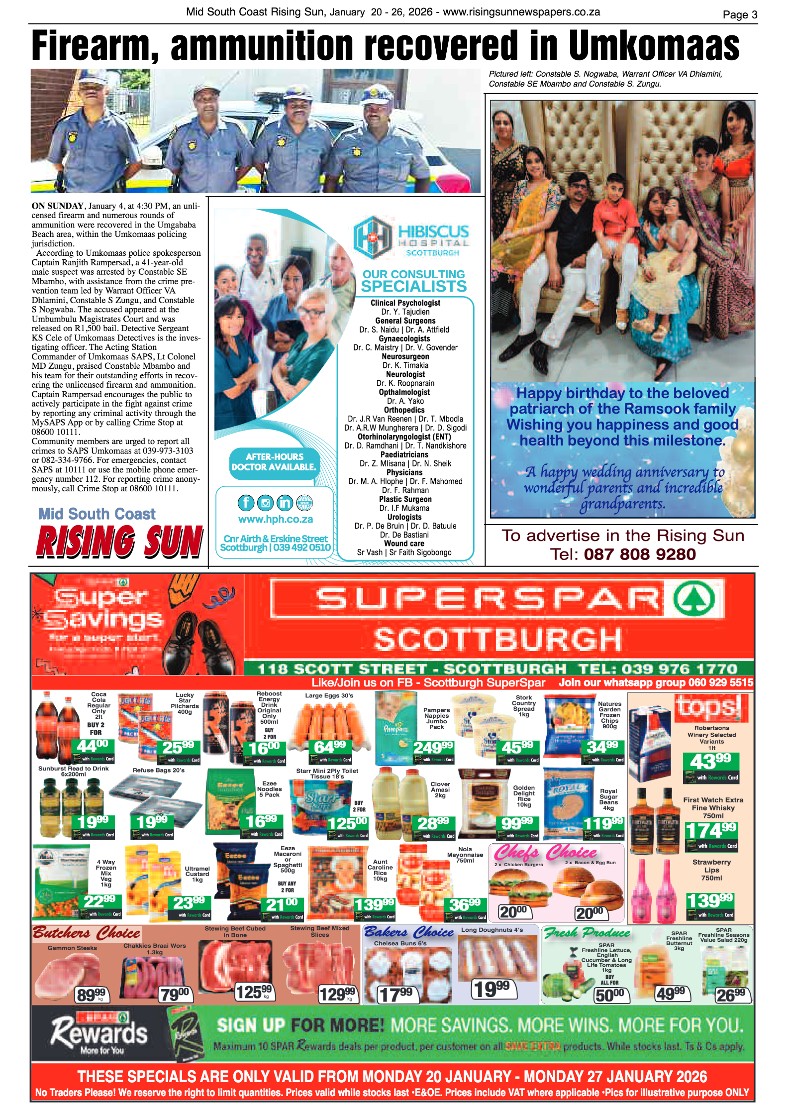 Mid South Coast Rising Sun E-Paper, January 20, 2026 page 3