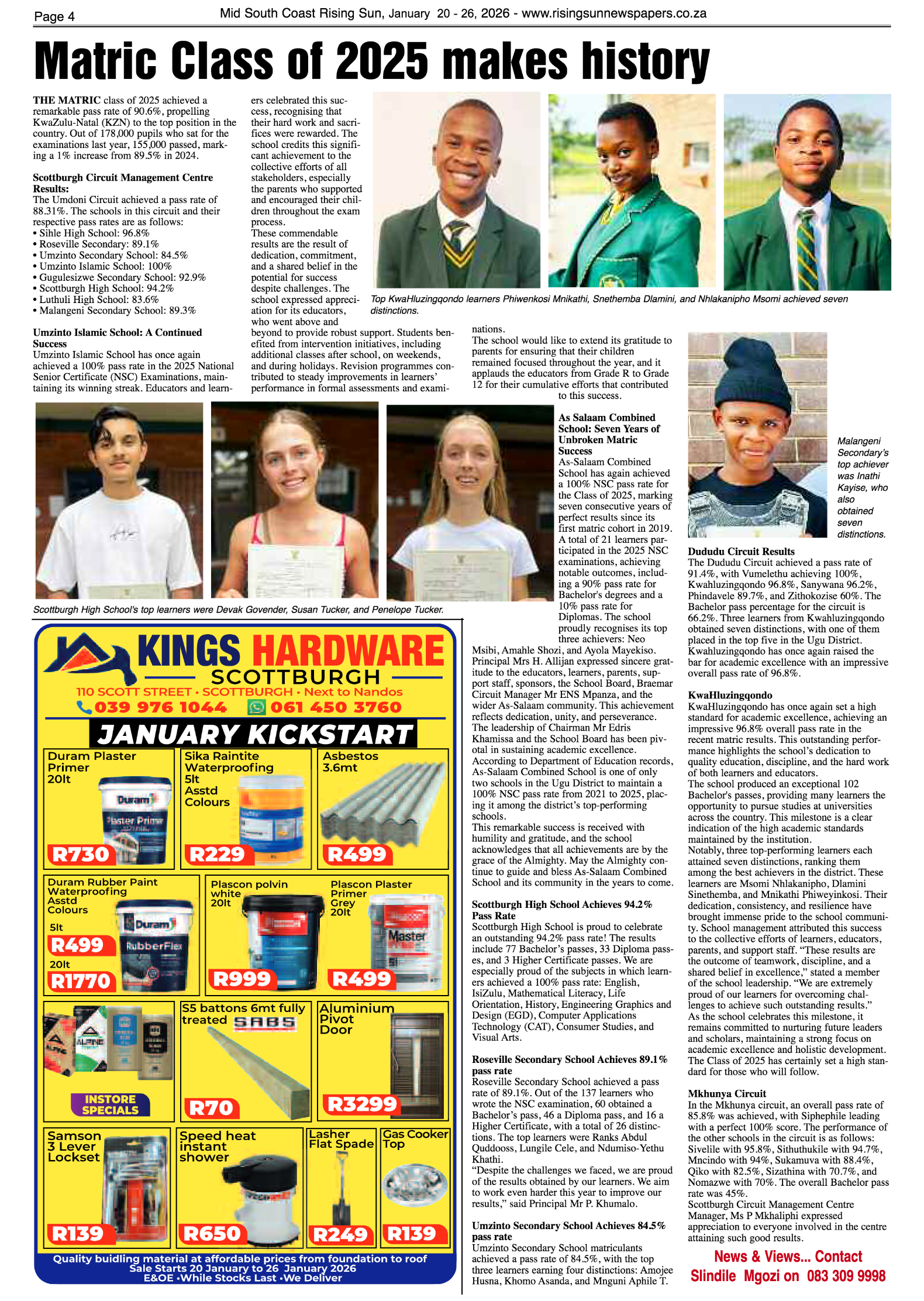 Mid South Coast Rising Sun E-Paper, January 20, 2026 page 4