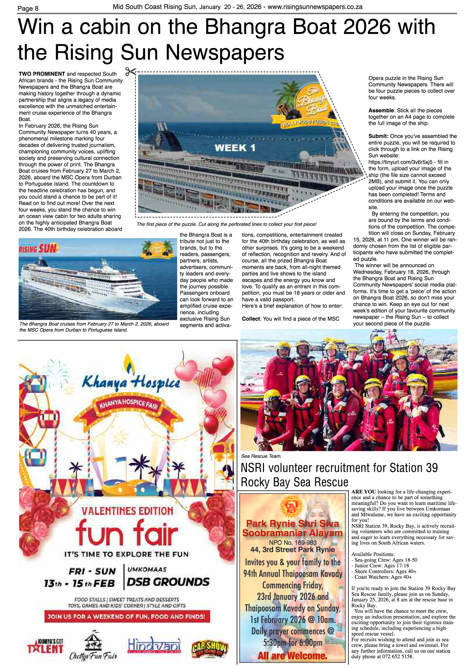 Mid South Coast Rising Sun E-Paper, January 20, 2026 page 8
