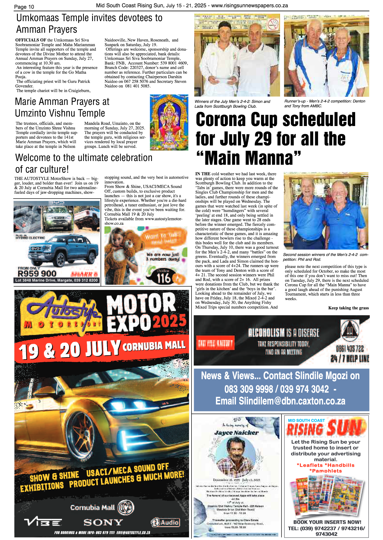 Mid South Coast Rising Sun E-Paper, July 15, 2025 page 10