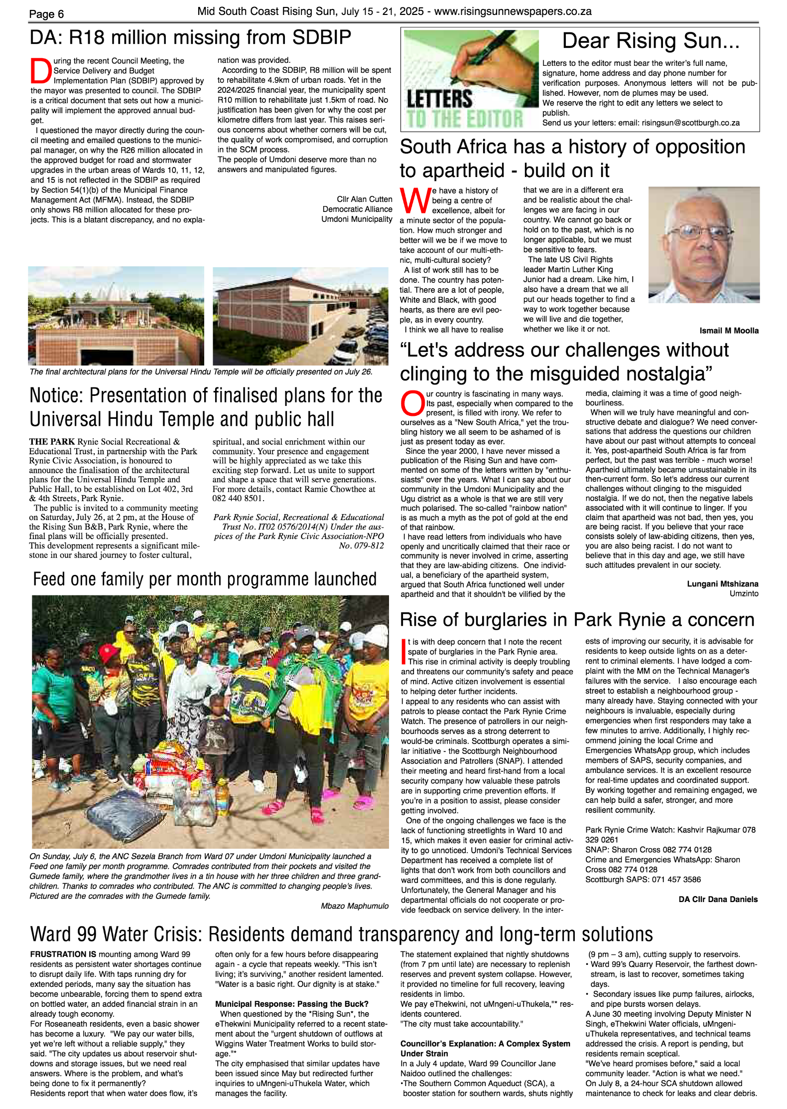 Mid South Coast Rising Sun E-Paper, July 15, 2025 page 6