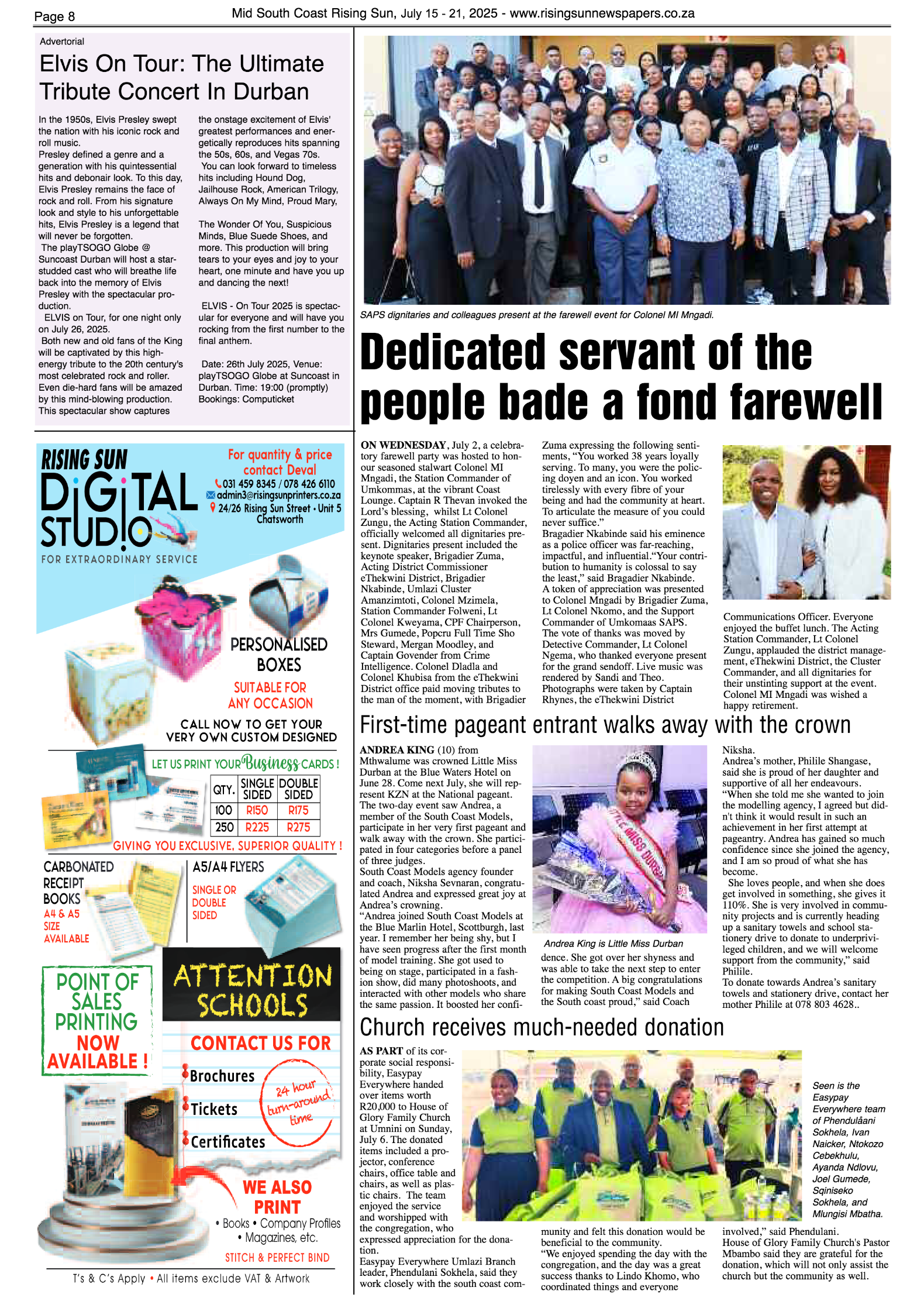 Mid South Coast Rising Sun E-Paper, July 15, 2025 page 8