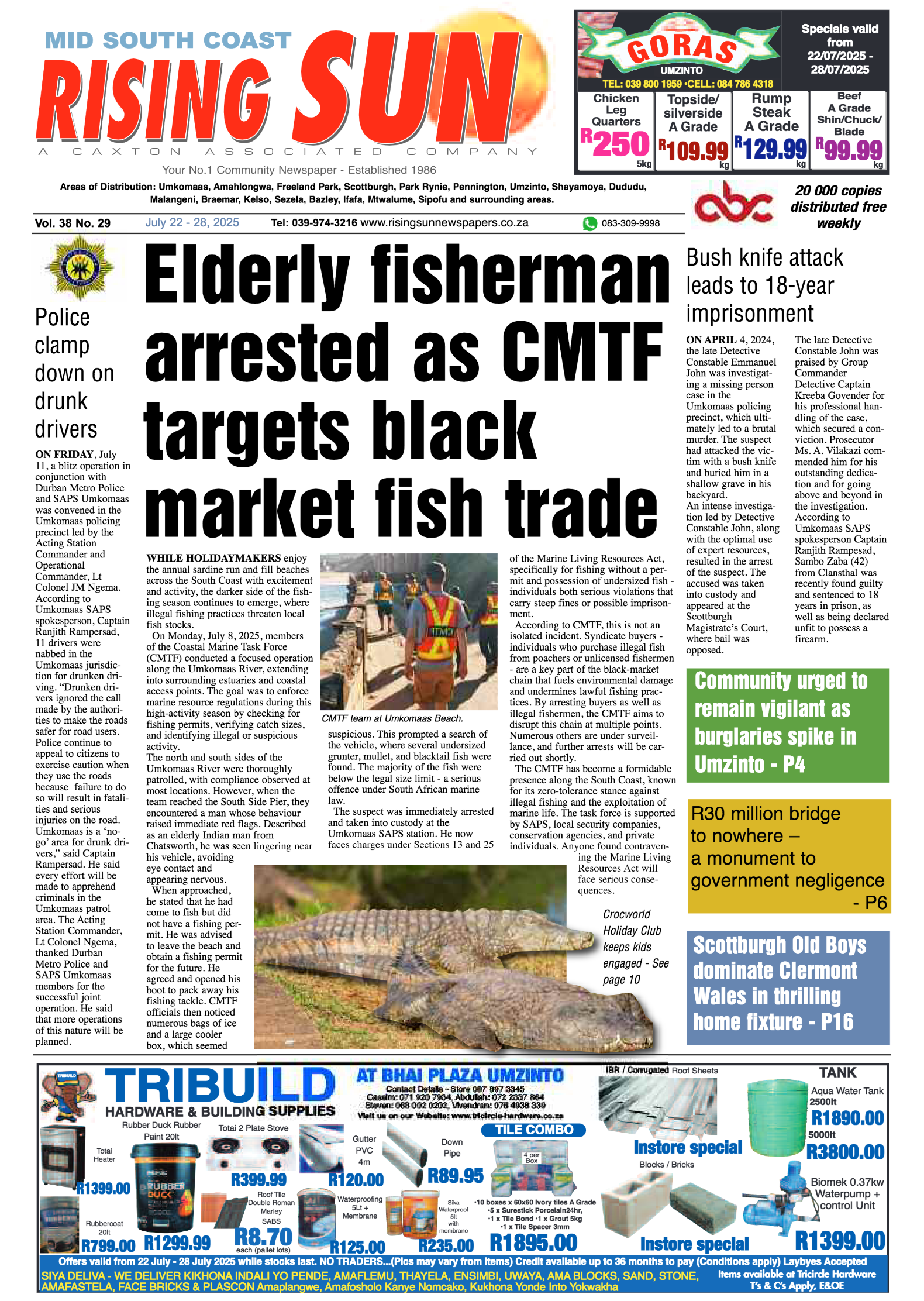 Mid South Coast Rising Sun E-Paper, July 22, 2025 page 1