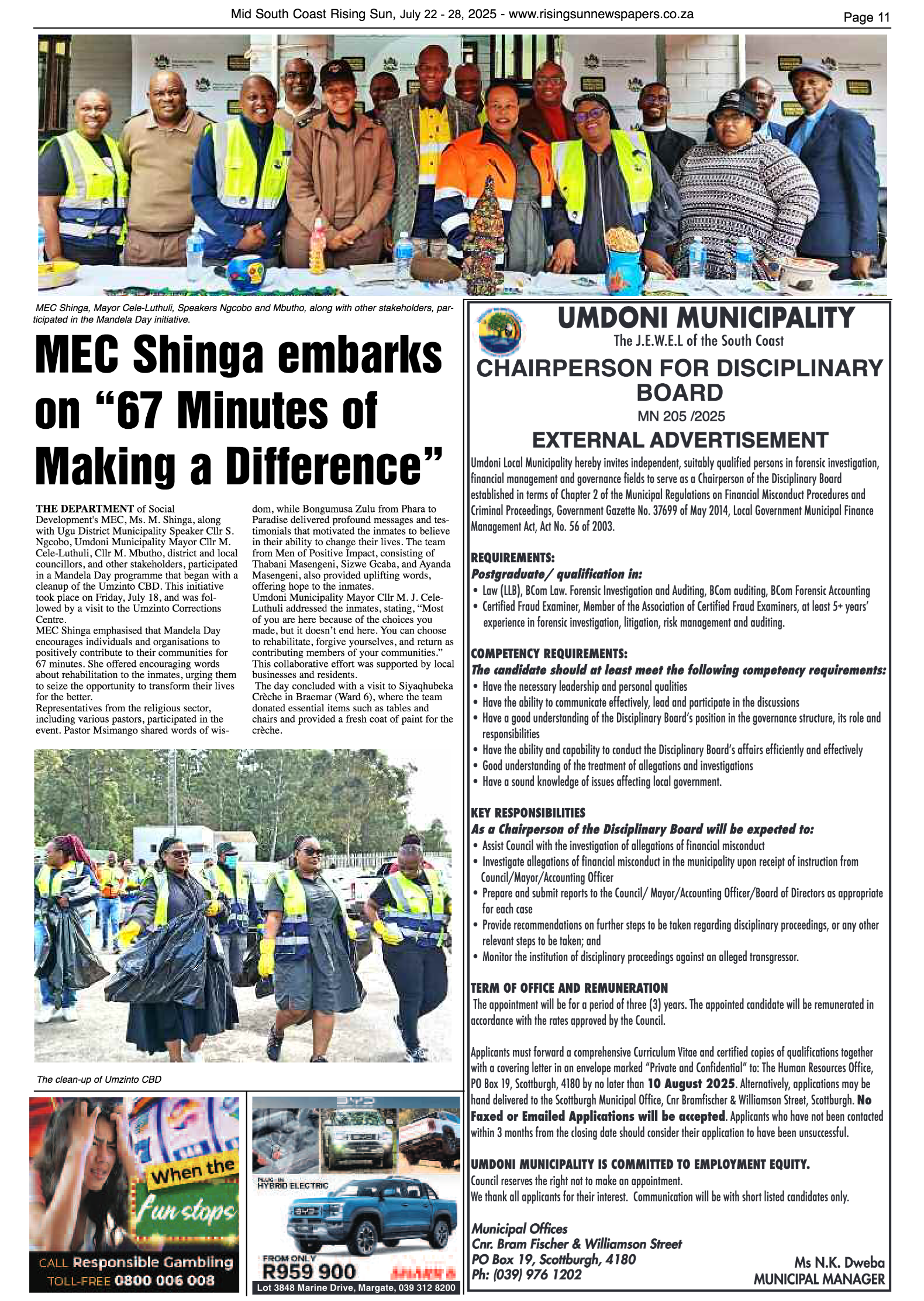 Mid South Coast Rising Sun E-Paper, July 22, 2025 page 11