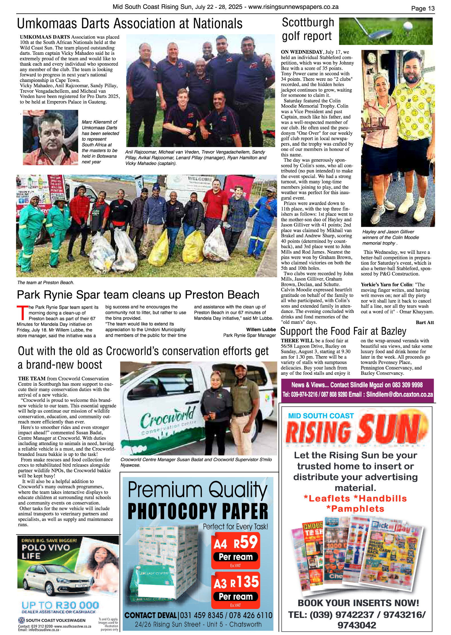 Mid South Coast Rising Sun E-Paper, July 22, 2025 page 13