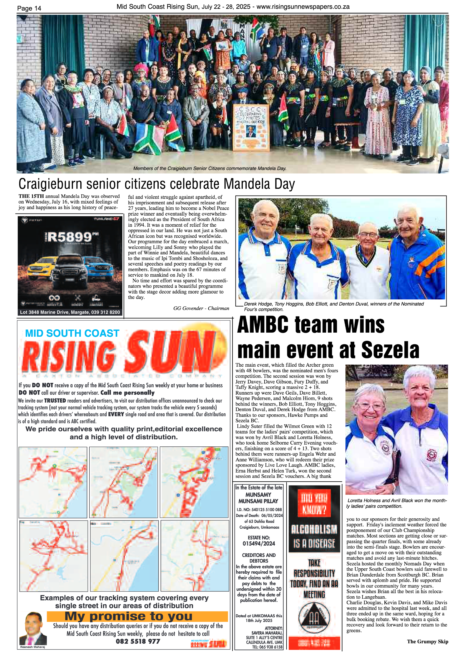 Mid South Coast Rising Sun E-Paper, July 22, 2025 page 14