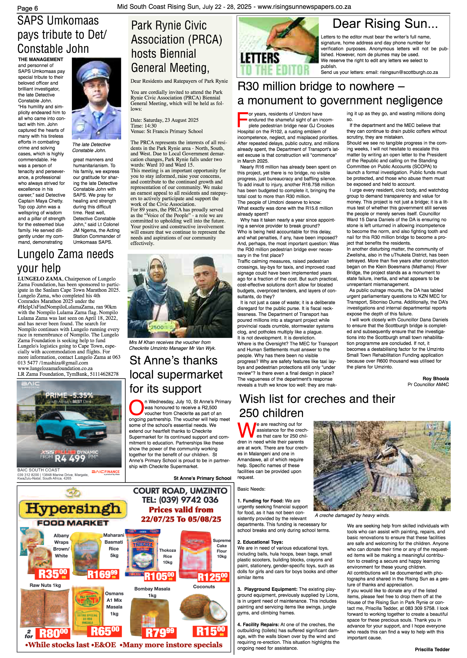 Mid South Coast Rising Sun E-Paper, July 22, 2025 page 6