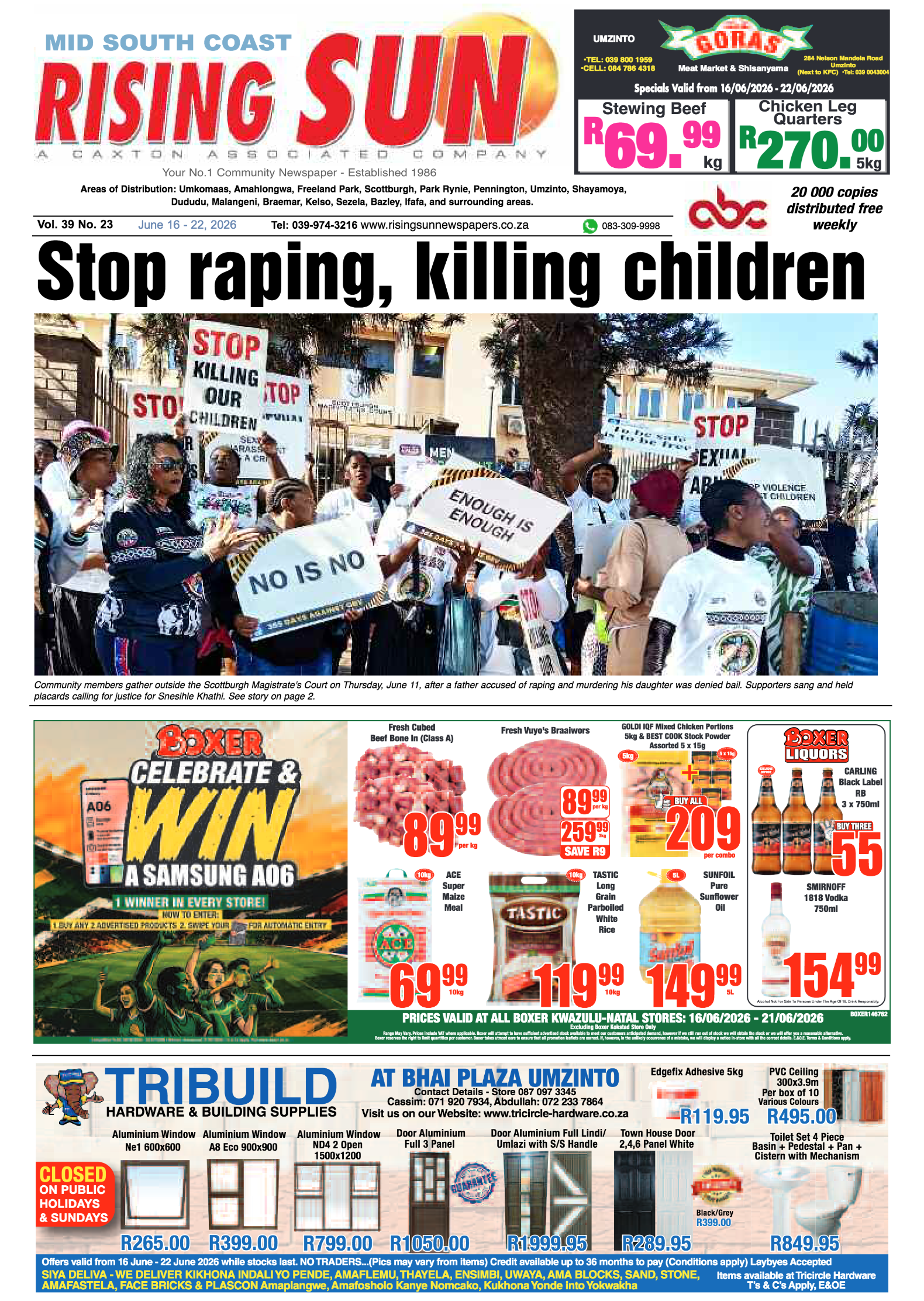 Mid South Coast Rising Sun E-Paper, June 16, 2026 page 1