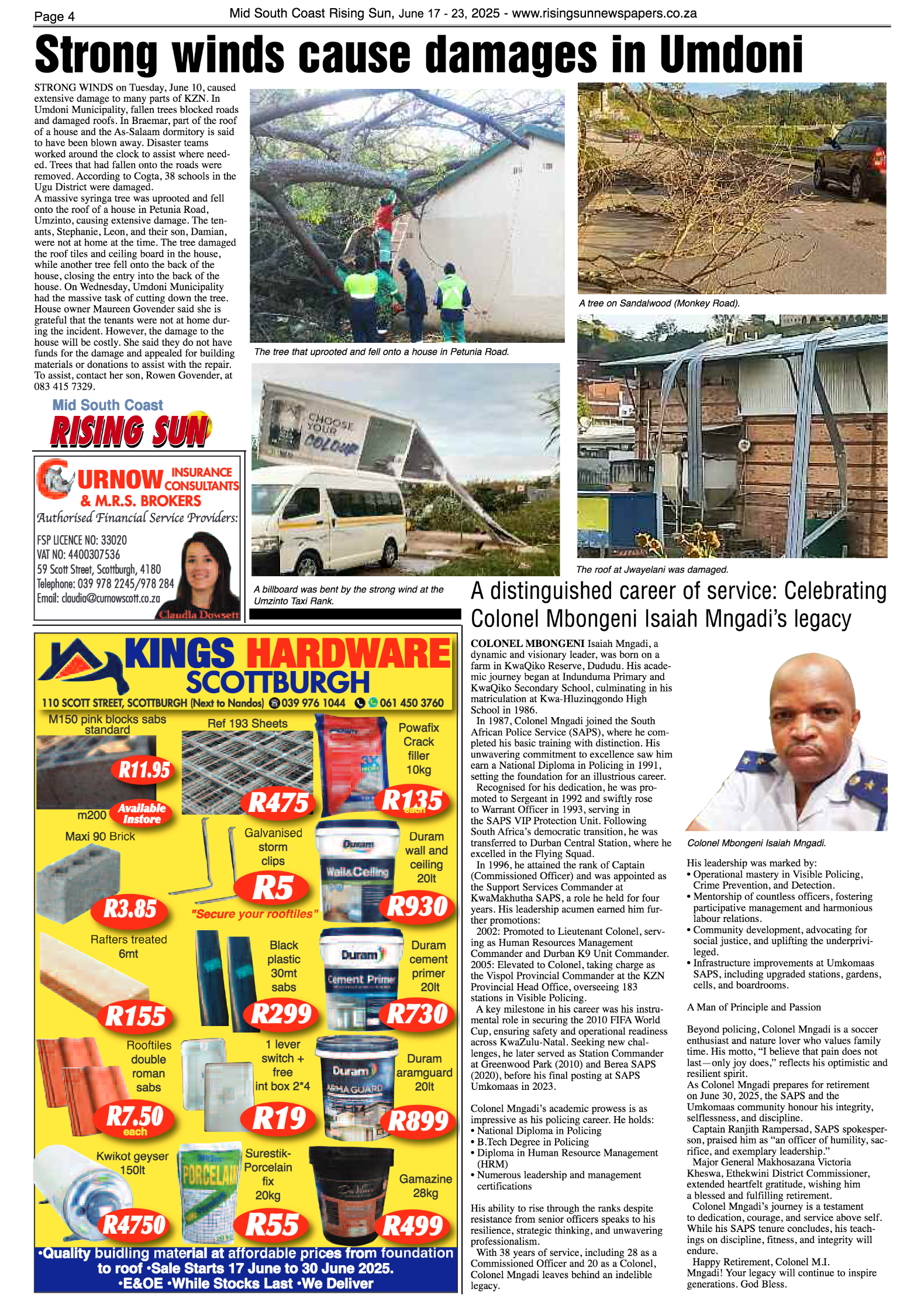 Mid South Coast Rising Sun E-Paper, June 17, 2025 page 4