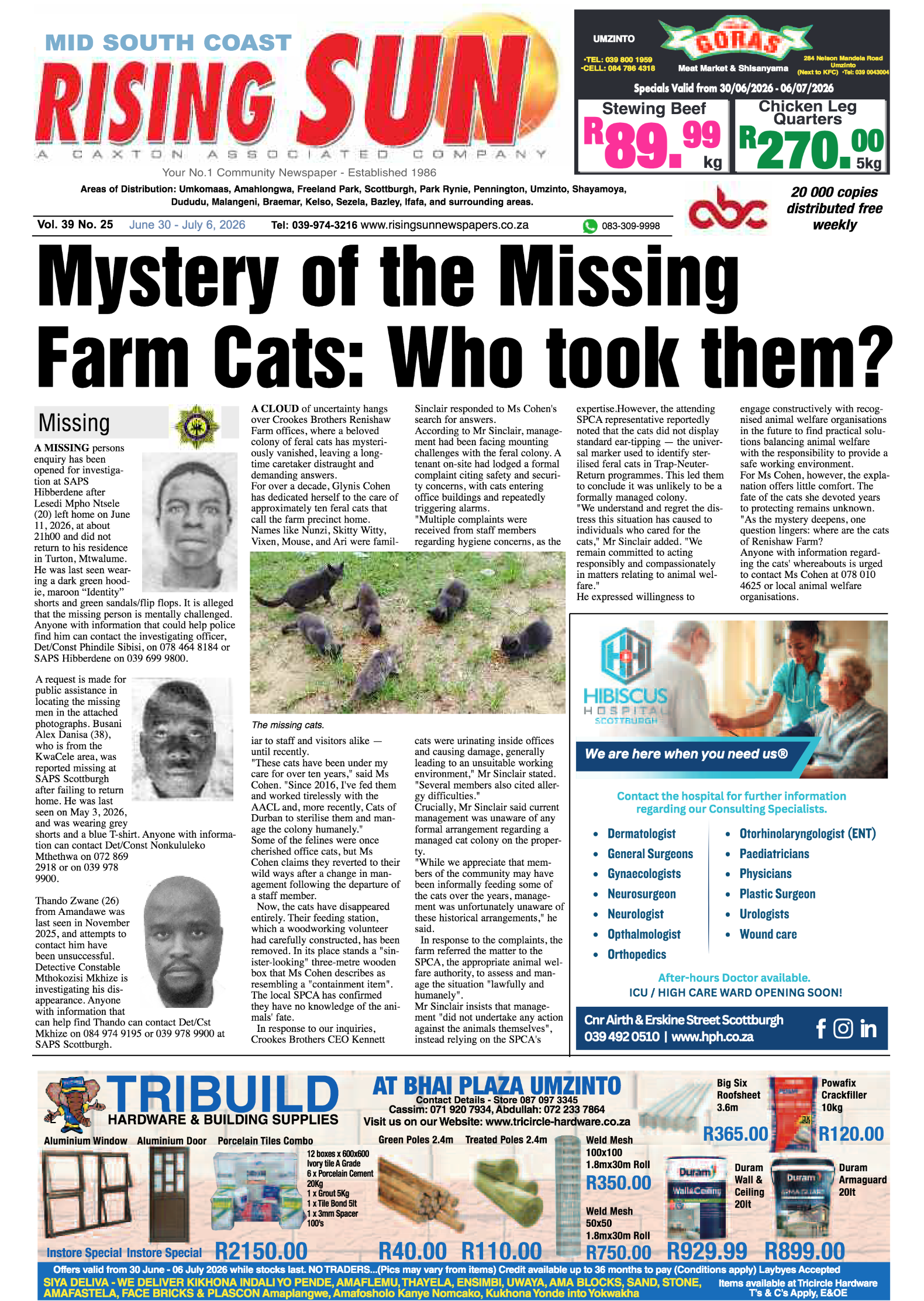 Mid South Coast Rising Sun E-Paper, June 30, 2026 page 1