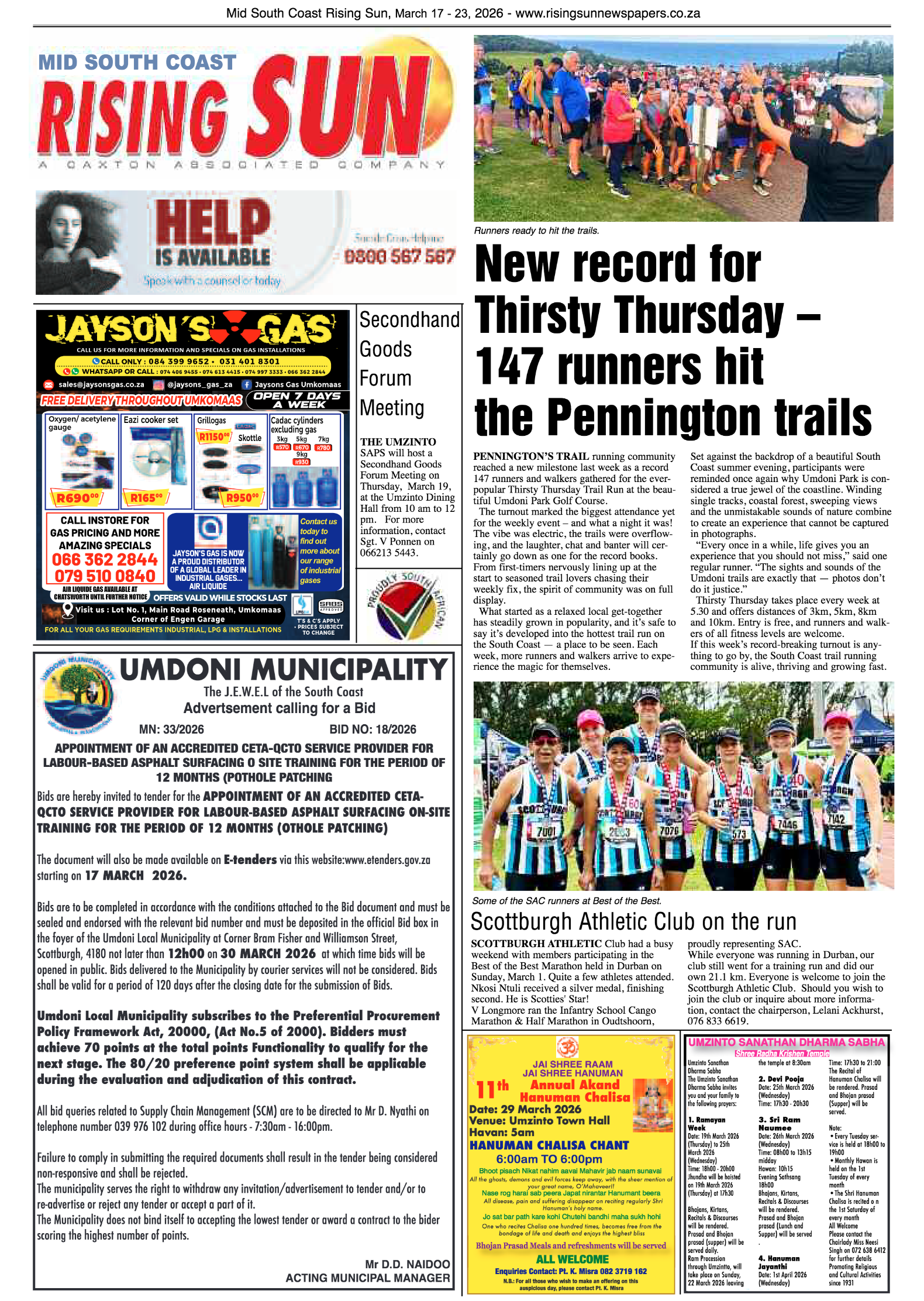 Mid South Coast Rising Sun E-Paper, March 17, 2026 page 12