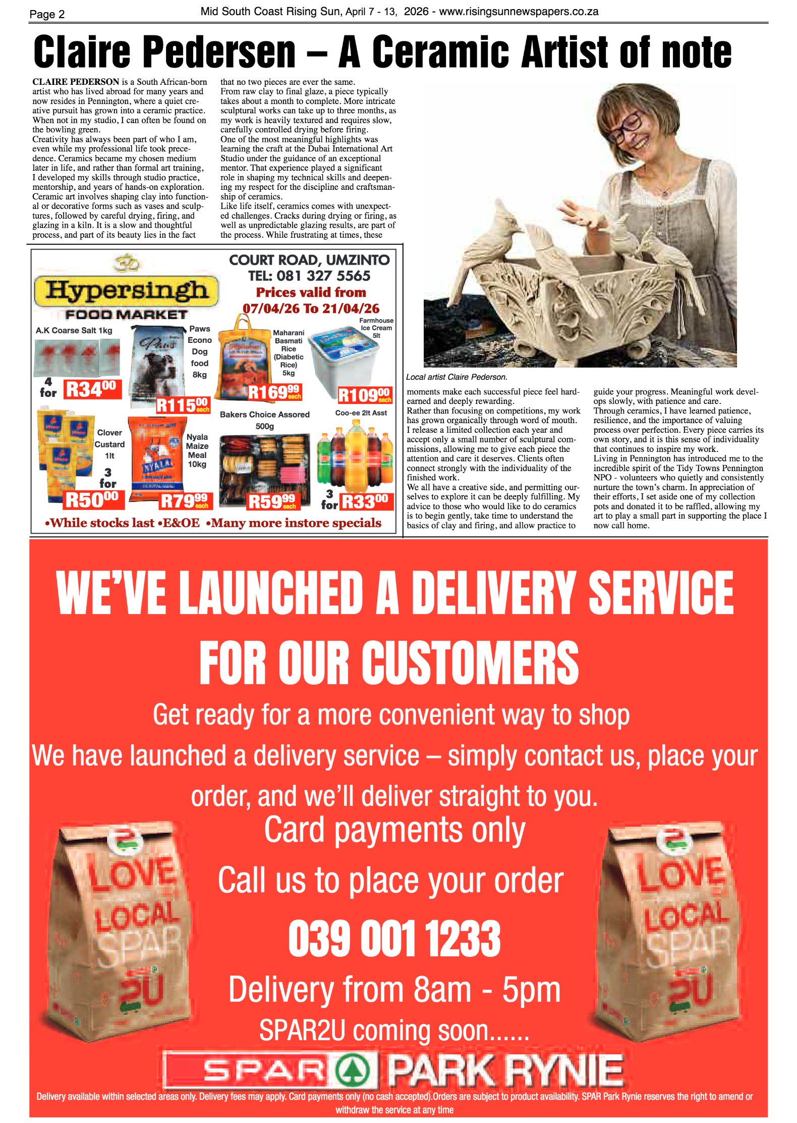 Mid South Coast Rising Sun E-Paper, April 7, 2026 page 2
