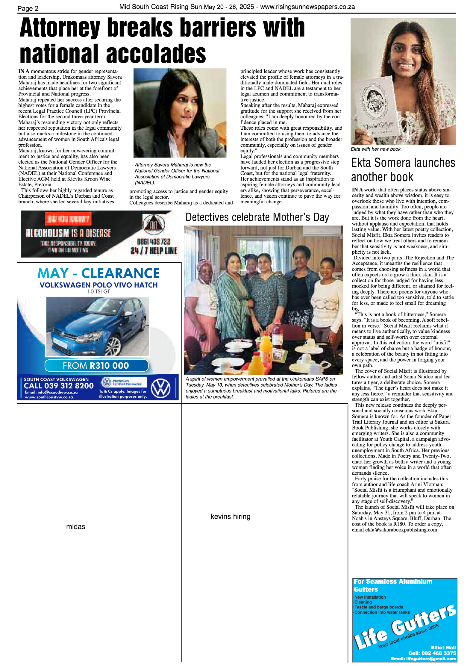 Mid South Coast Rising Sun E-Paper, May 20, 2025 page 2