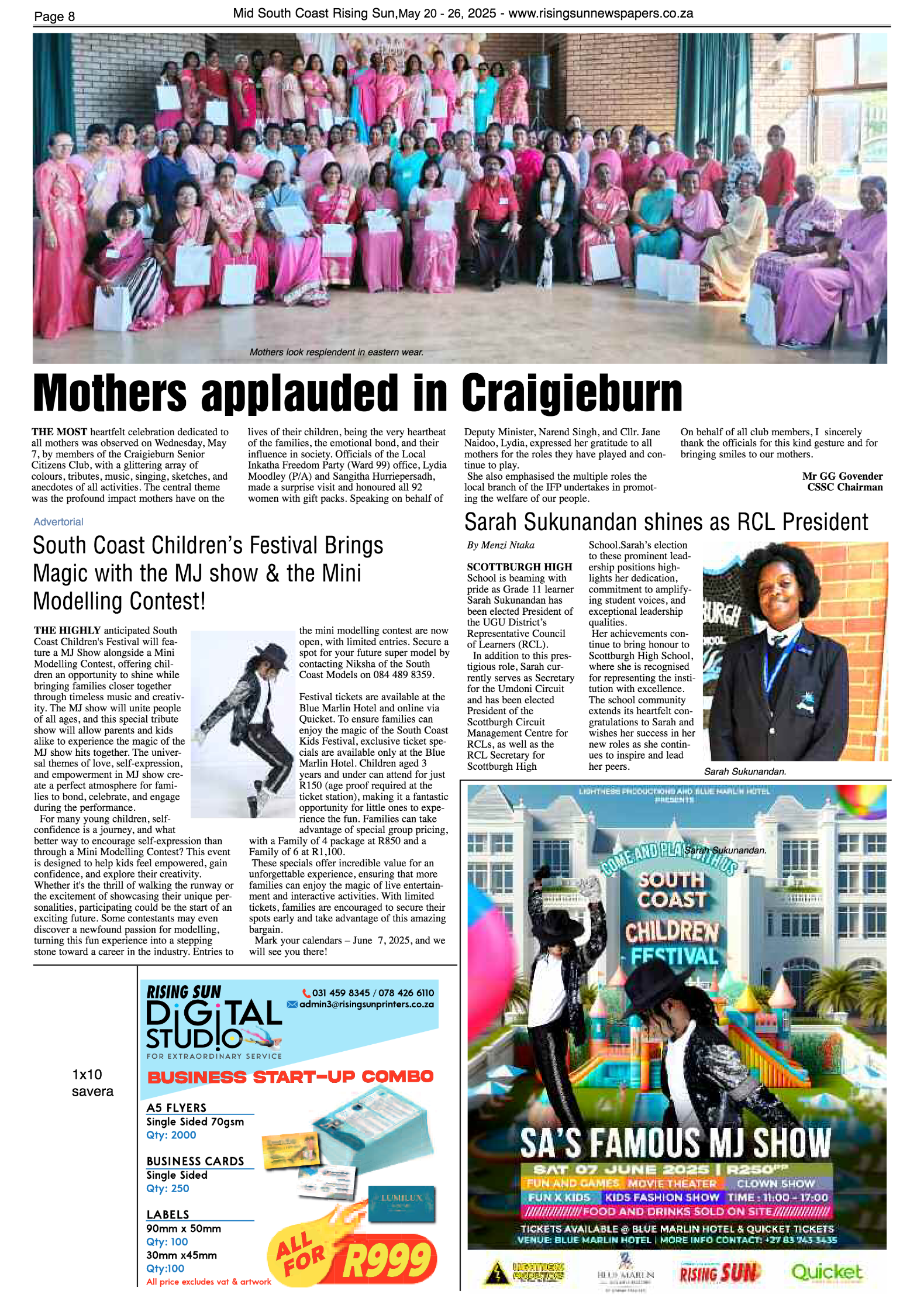 Mid South Coast Rising Sun E-Paper, May 20, 2025 page 8