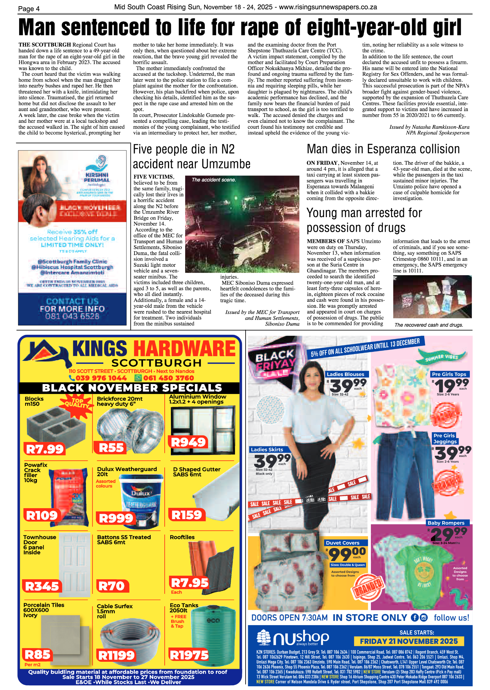 Mid South Coast Rising Sun E-Paper, November 18, 2025 page 4