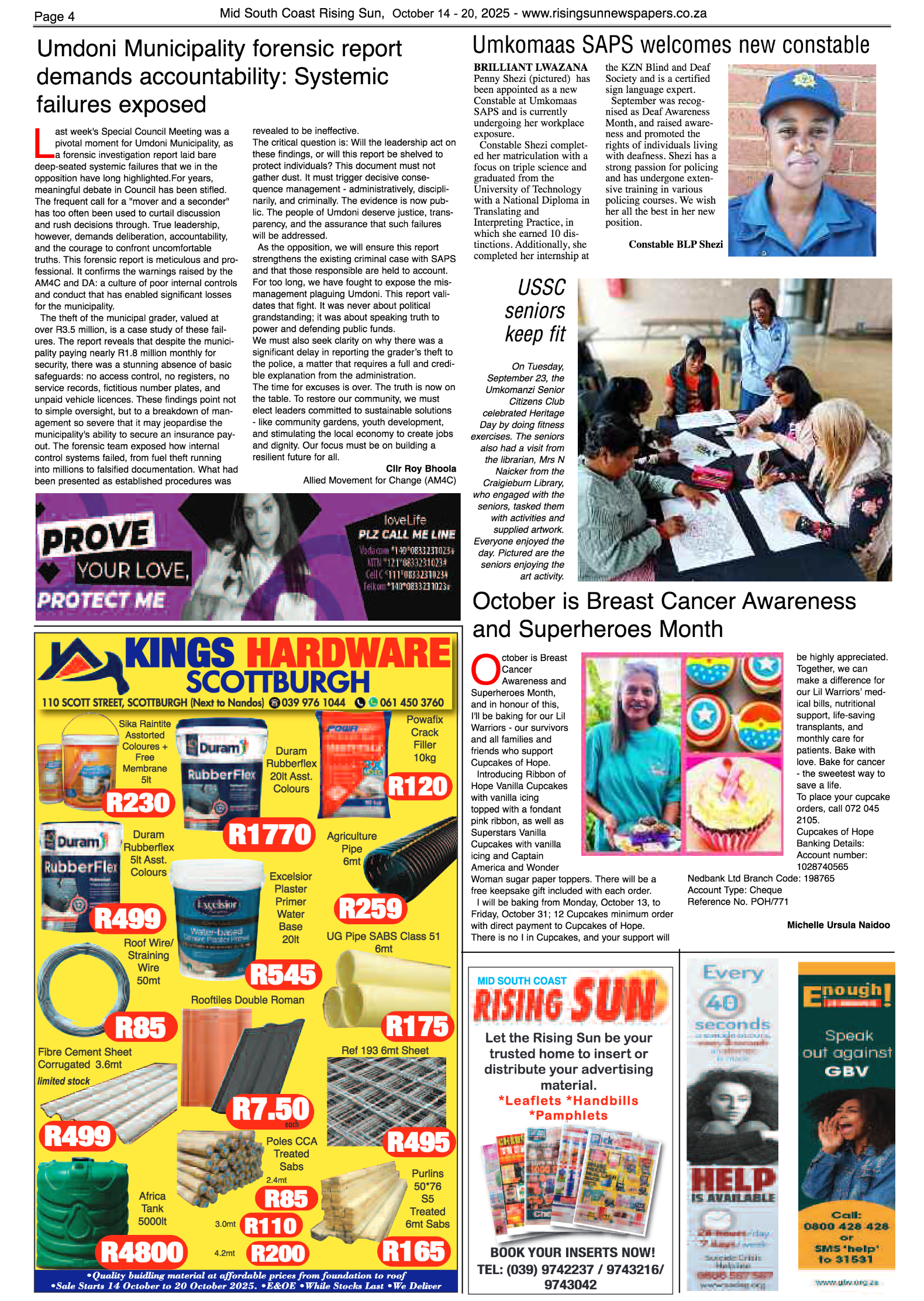 Mid South Coast Rising Sun E-Paper, October 14, 2025 page 4