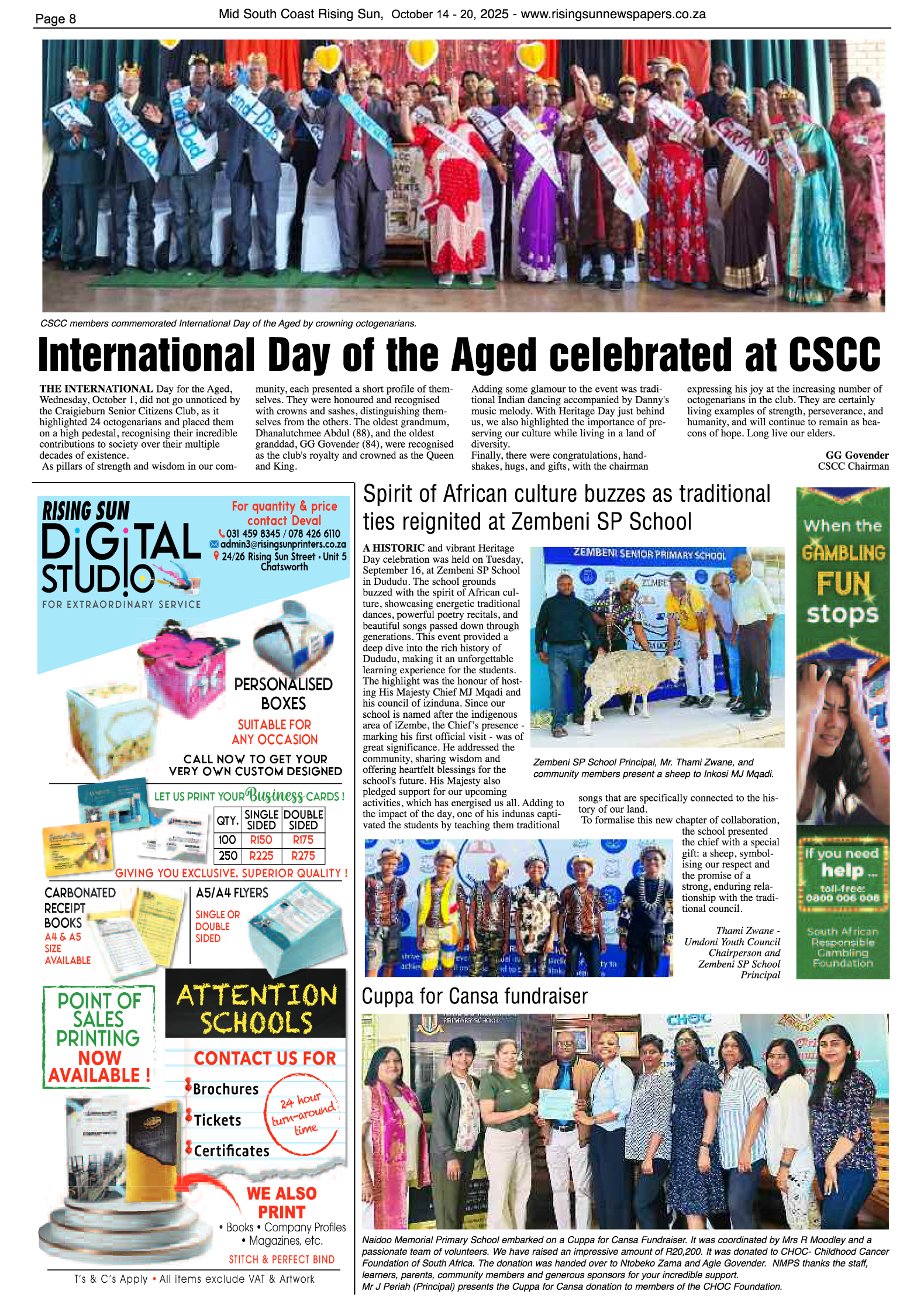Mid South Coast Rising Sun E-Paper, October 14, 2025 page 8