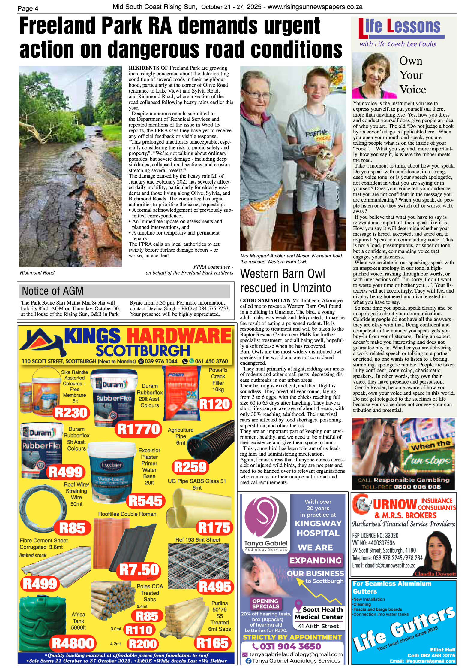 Mid South Coast Rising Sun E-Paper, October 21, 2025 page 4