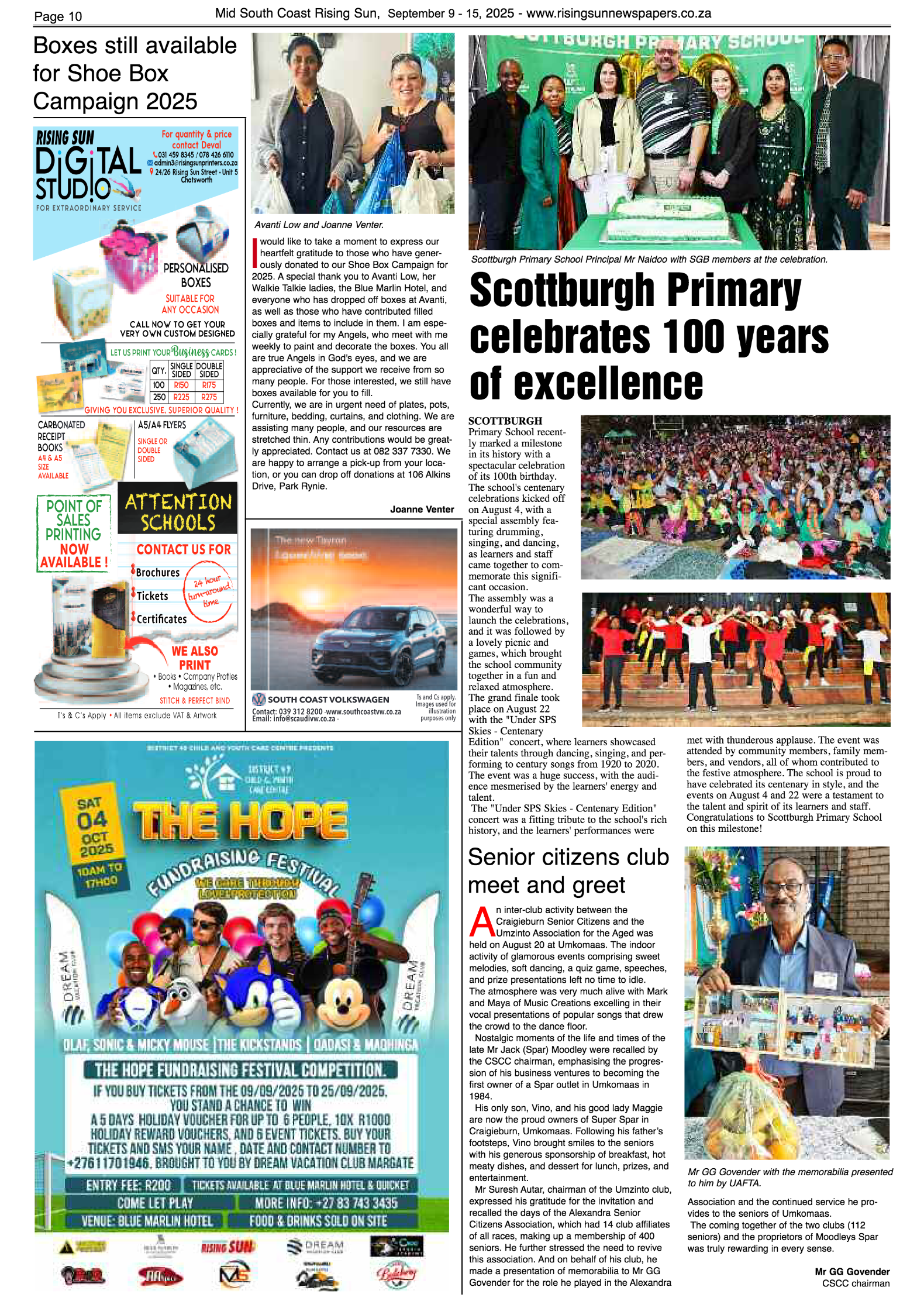 Mid South Coast Rising Sun E-Paper, September 9, 2025 page 10