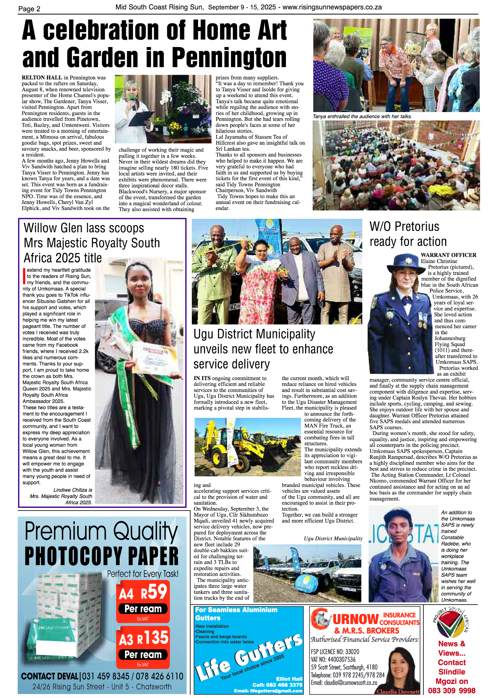 Mid South Coast Rising Sun E-Paper, September 9, 2025 page 2