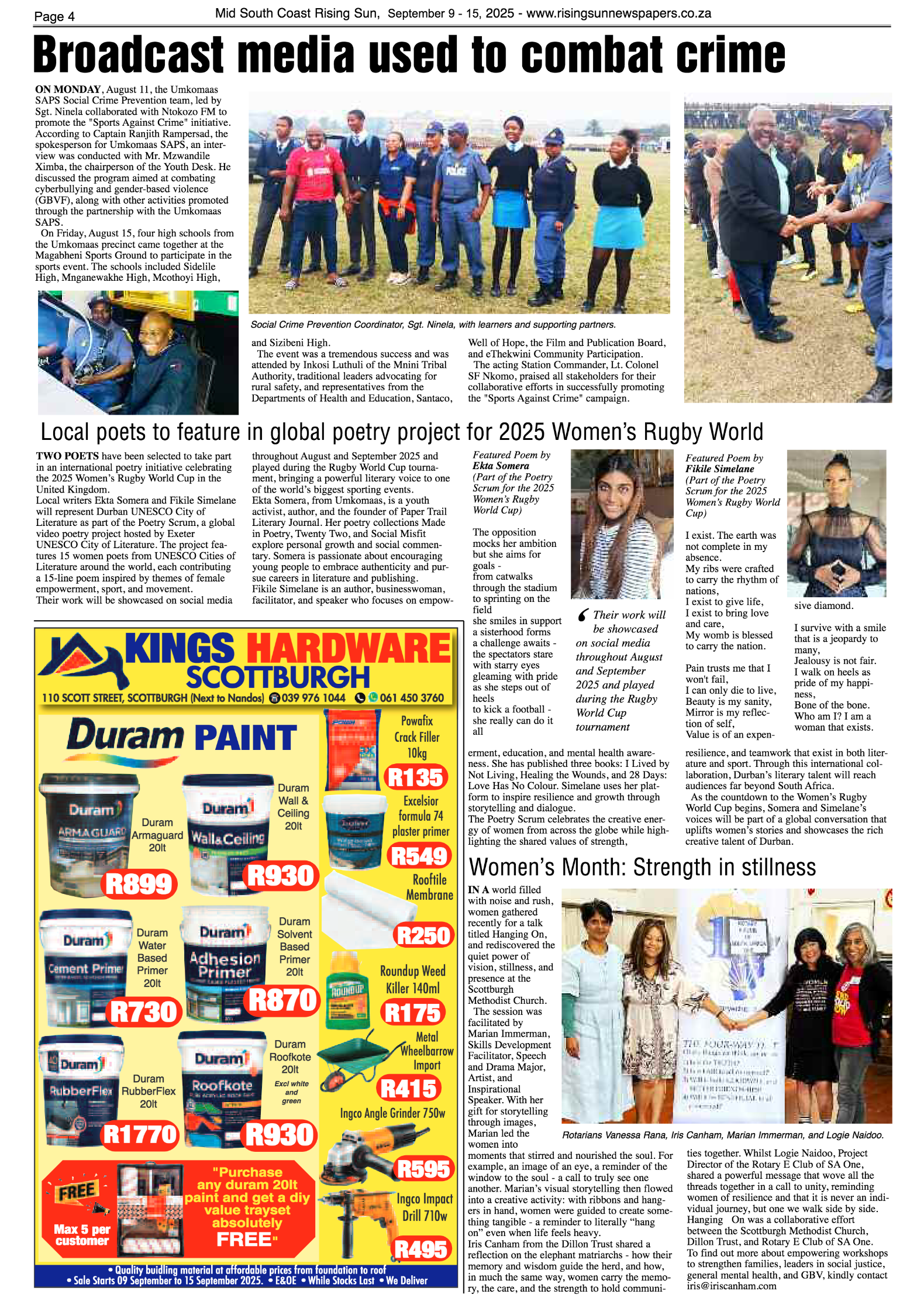 Mid South Coast Rising Sun E-Paper, September 9, 2025 page 4