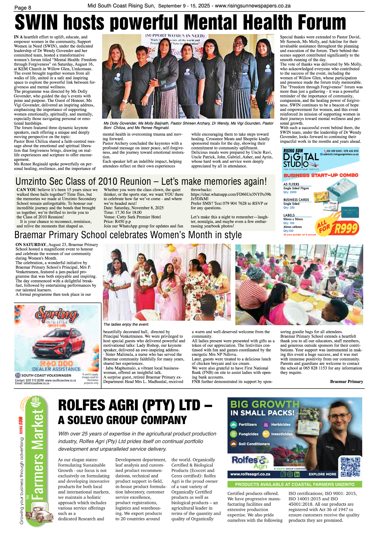 Mid South Coast Rising Sun E-Paper, September 9, 2025 page 8
