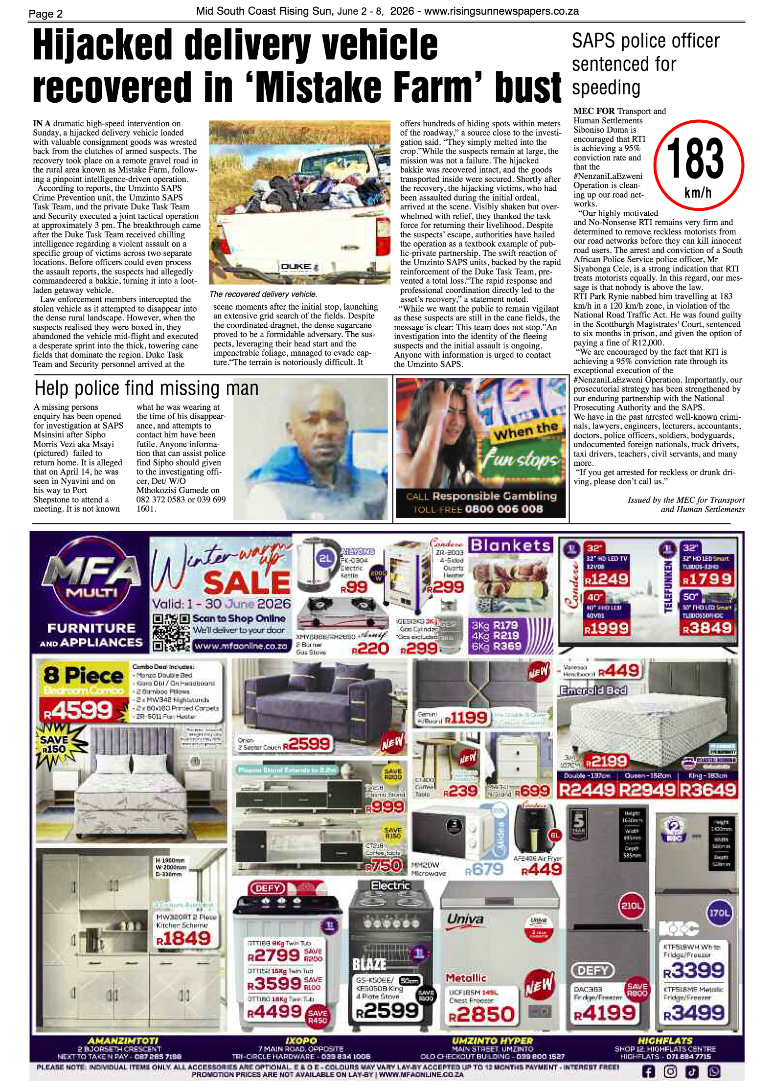 Mid South Coast Rising Sun E-Paper, June 2, 2026 page 2