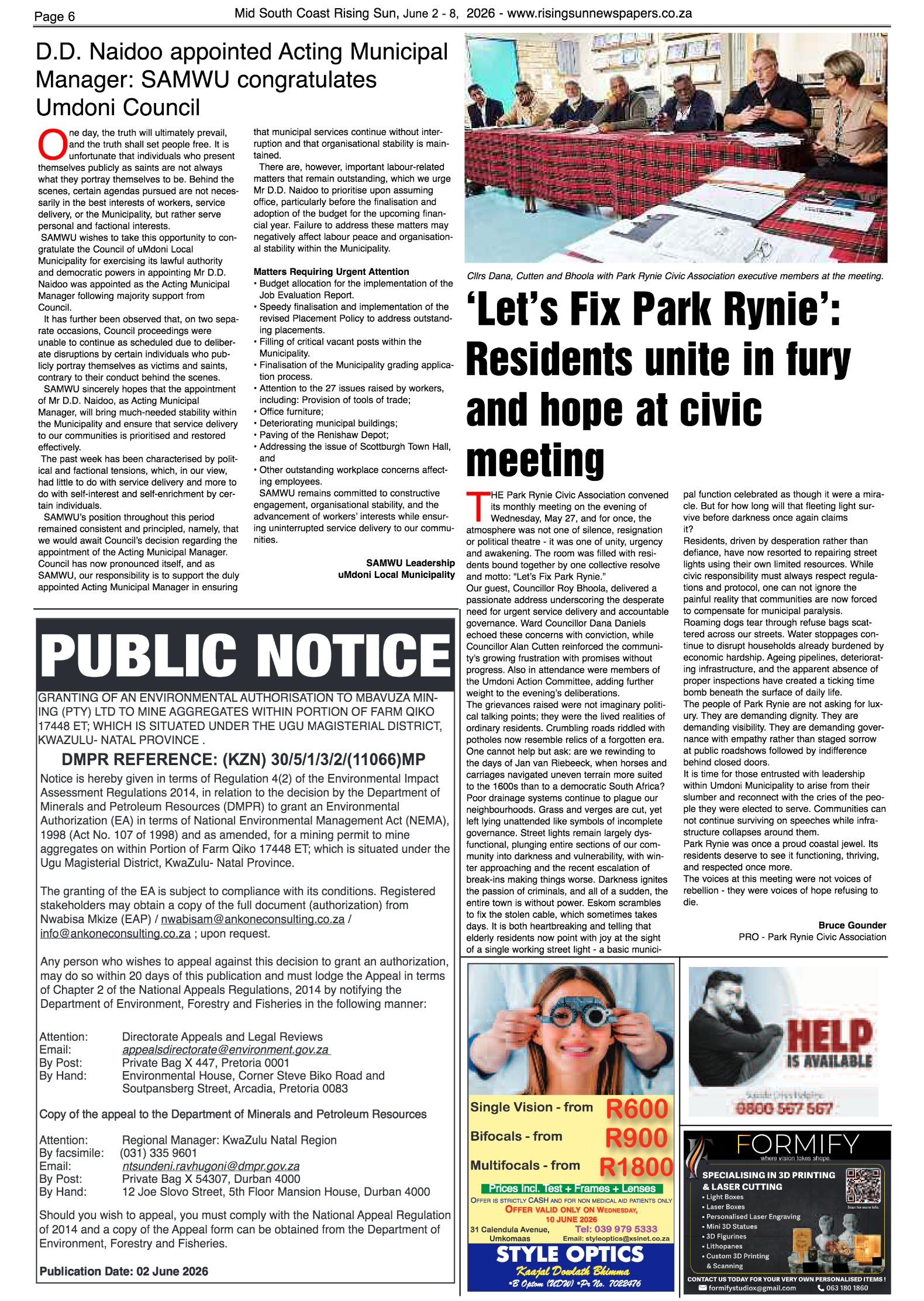 Mid South Coast Rising Sun E-Paper, June 2, 2026 page 6
