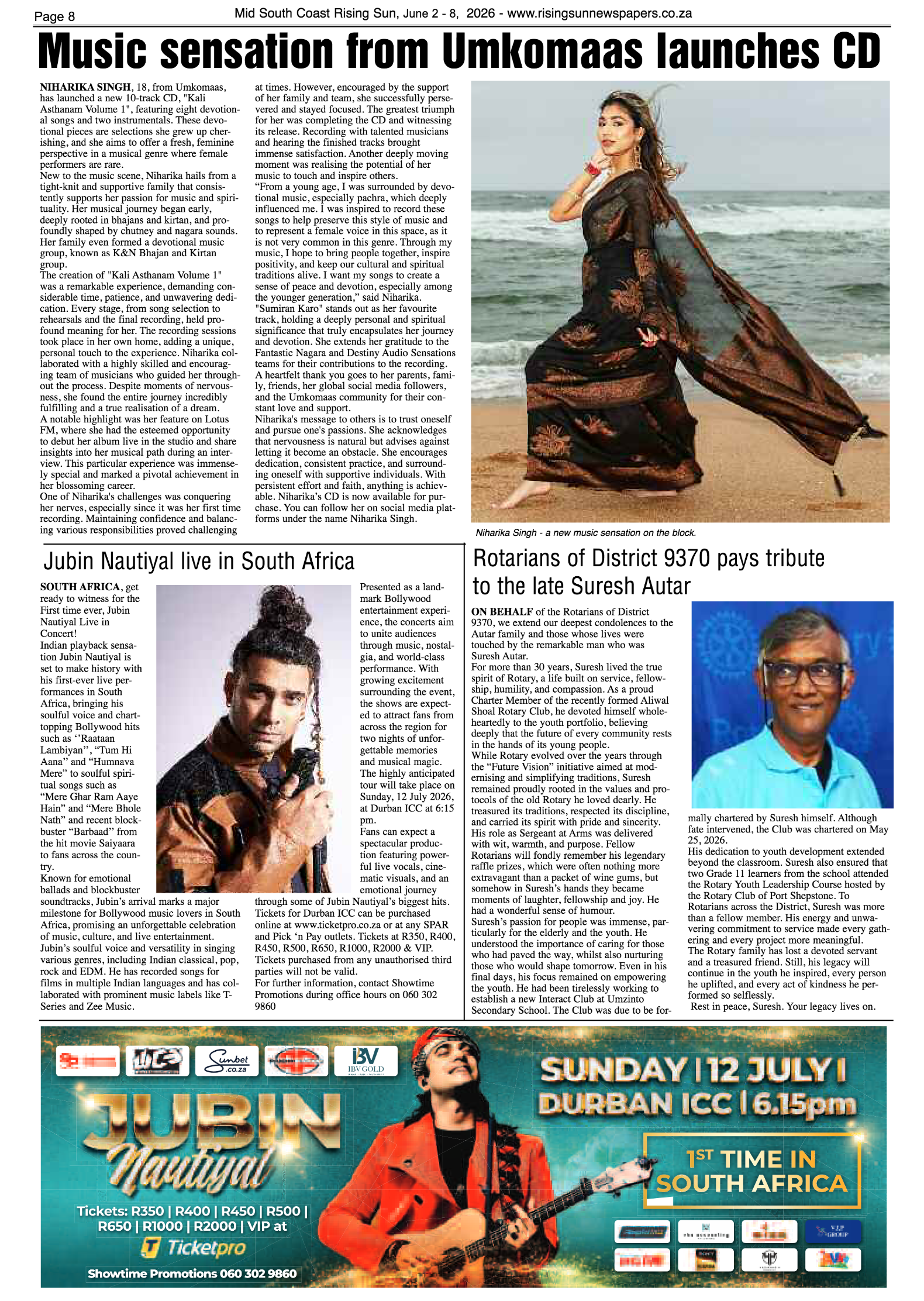 Mid South Coast Rising Sun E-Paper, June 2, 2026 page 8