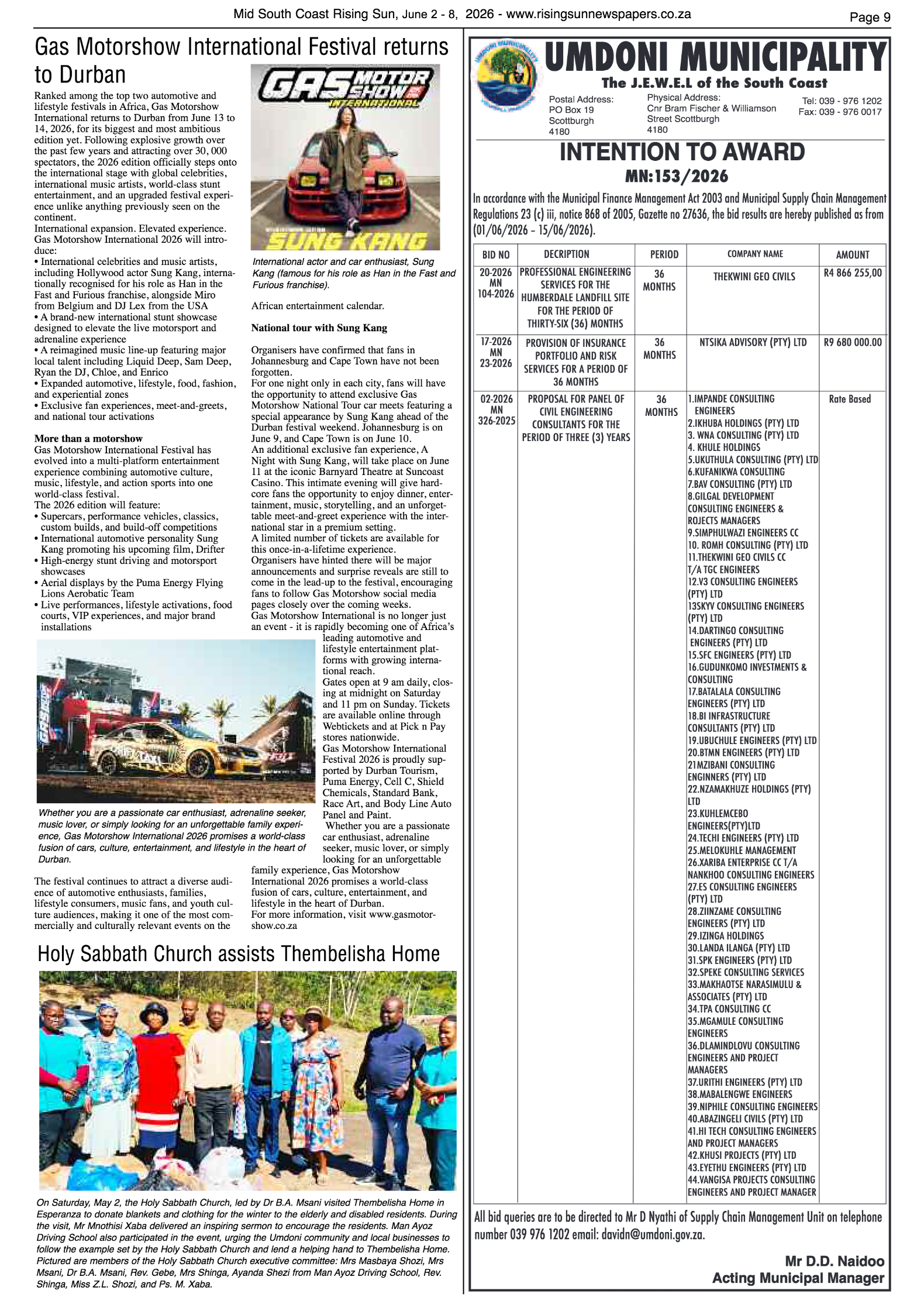 Mid South Coast Rising Sun E-Paper, June 2, 2026 page 9