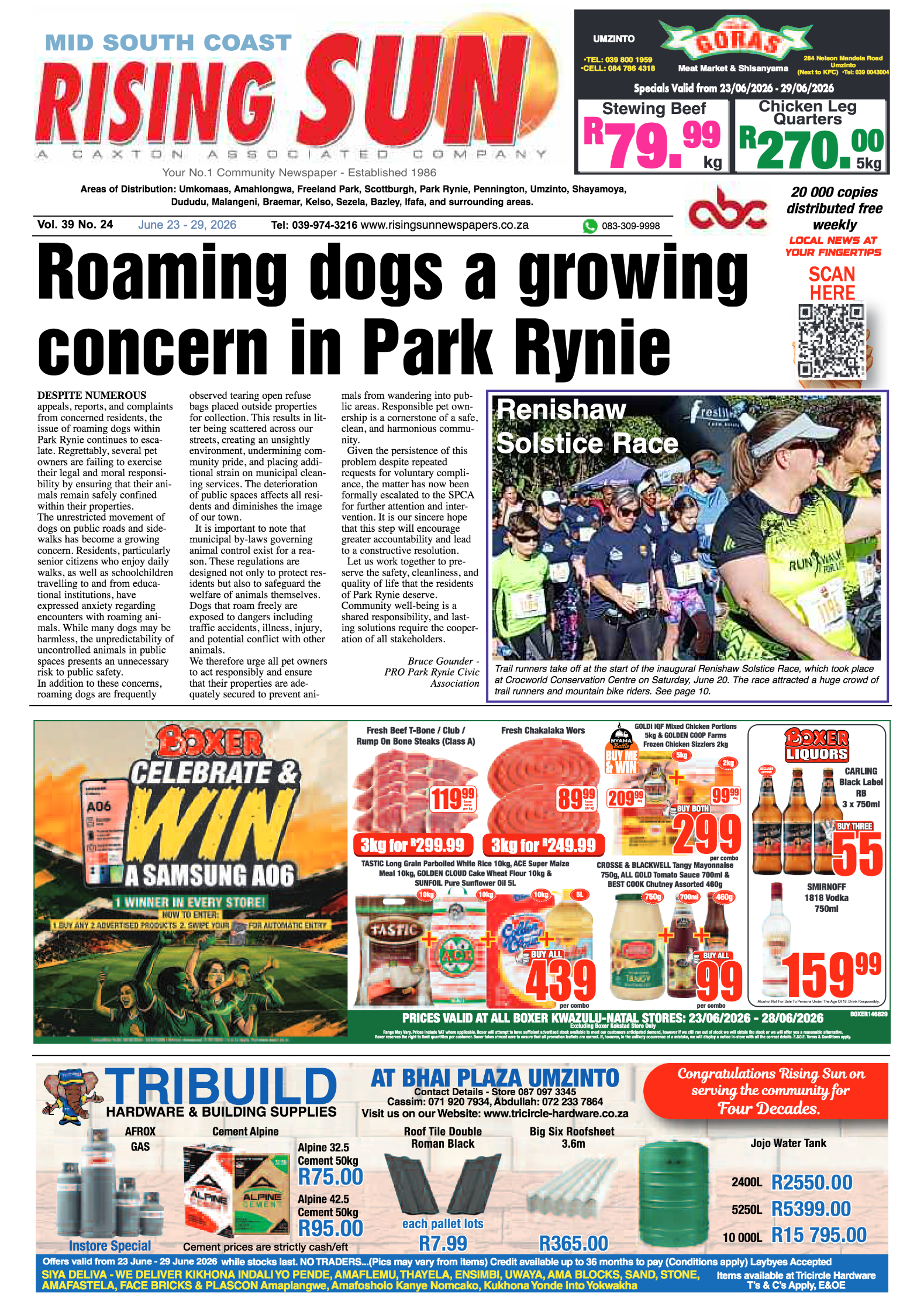 Mid South Coast Rising Sun E-Paper, June 23, 2026 page 1