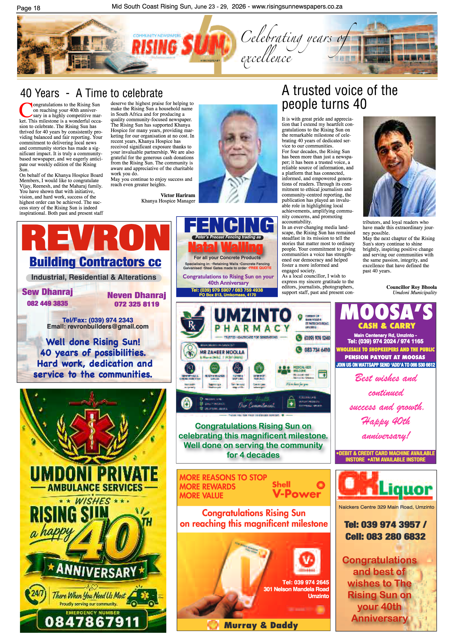 Mid South Coast Rising Sun E-Paper, June 23, 2026 page 18
